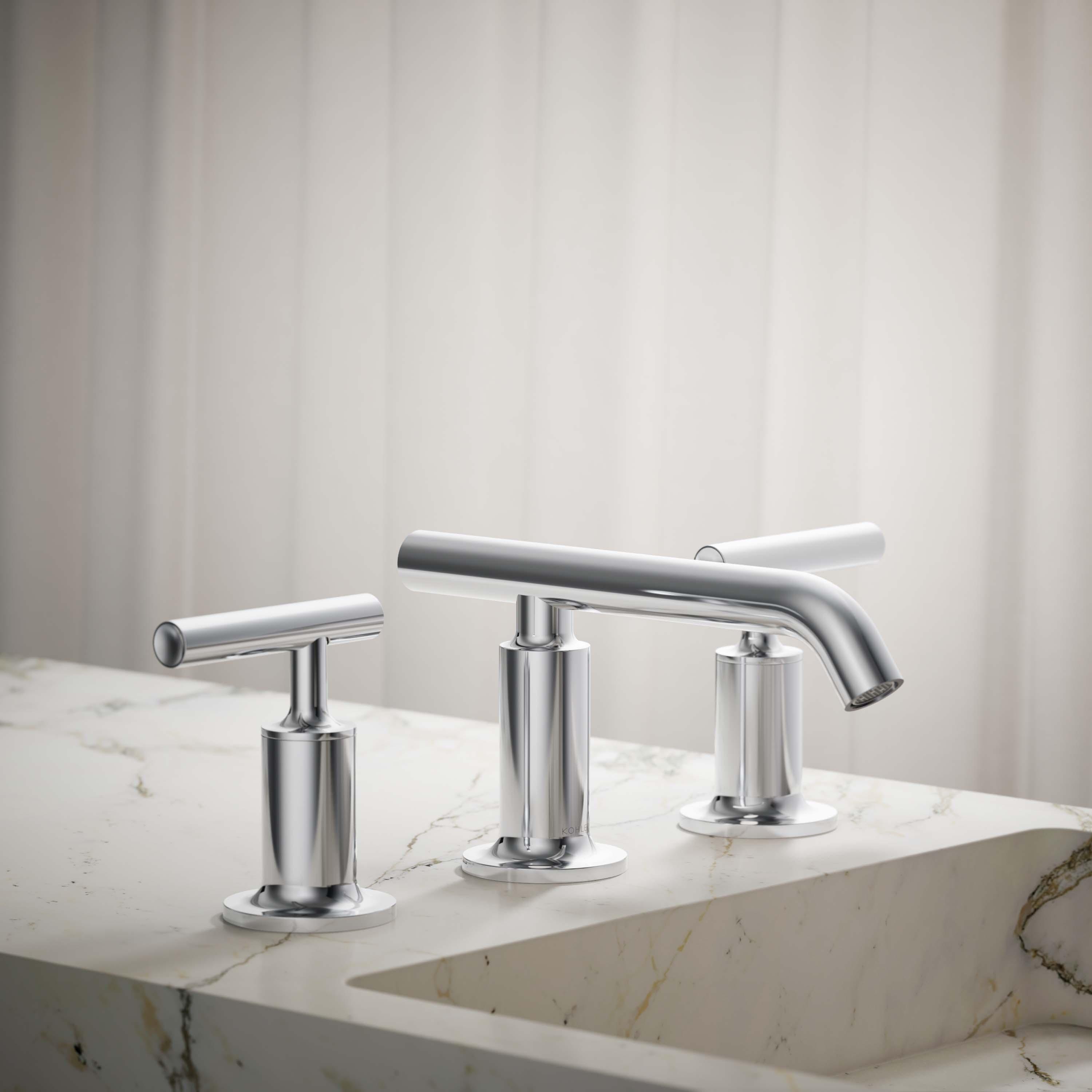 Purist® Widespread Bathroom Faucet with Drain Assembly