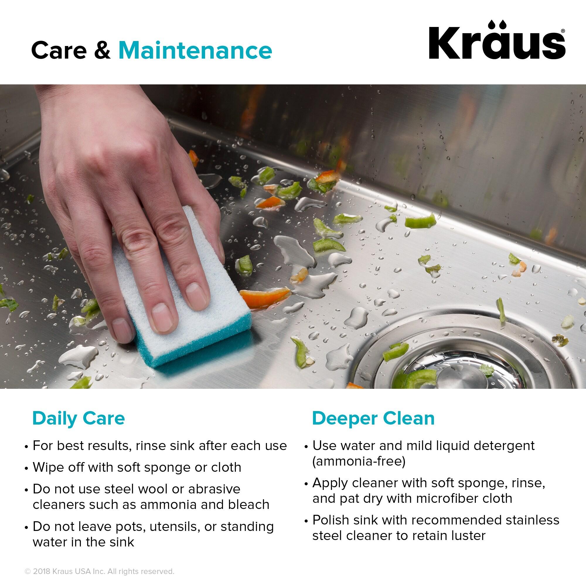 KRAUS Standart PRO™ Undermount 60/40 Double Bowl 16 Gauge Stainless Steel Kitchen Sink