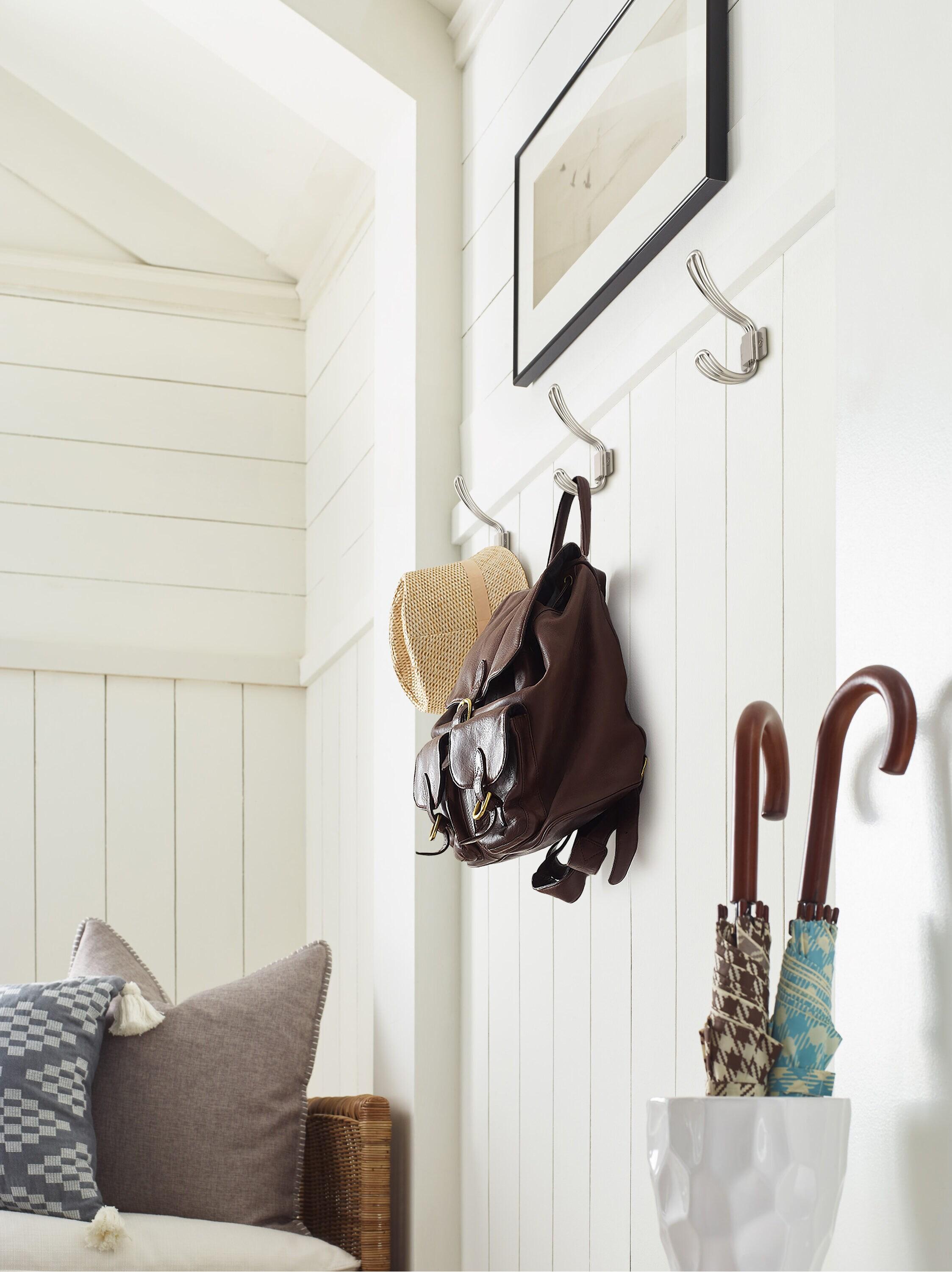 Vinland Transitional Double Prong Decorative Wall Hook