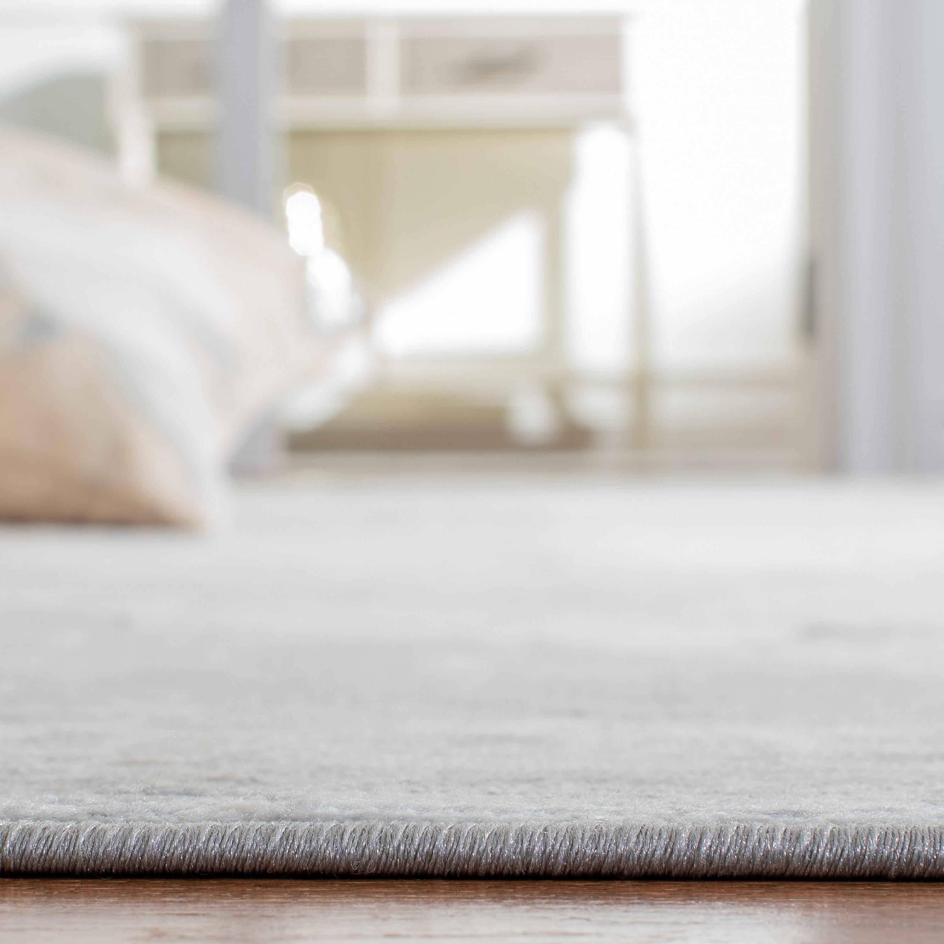 Brentwood BNT852 Power Loomed Indoor Area Rug - Cream/Grey - 4'x6' - Safavieh