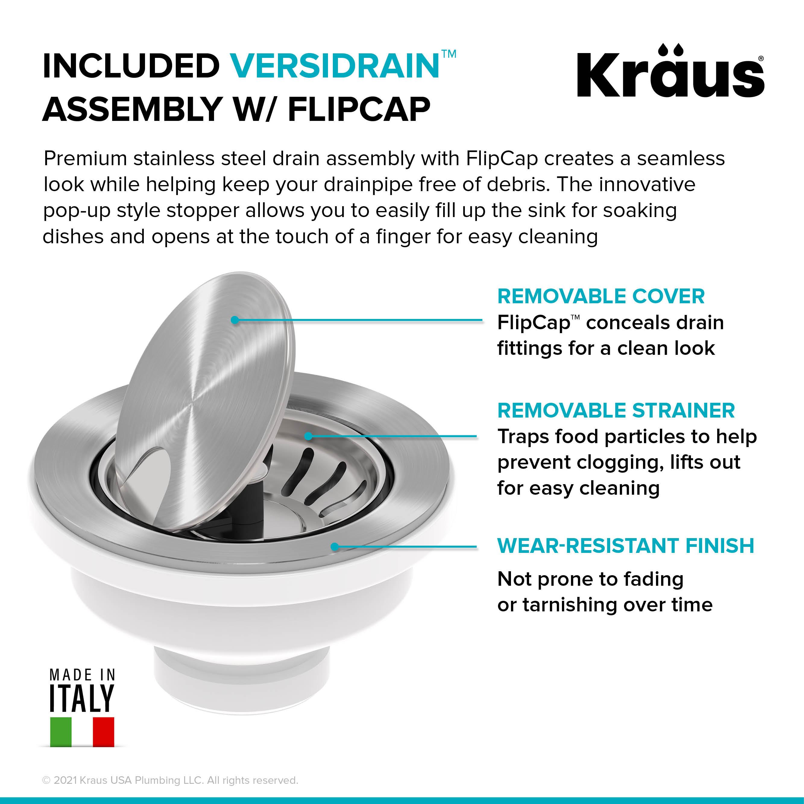 Kraus Bellucci 32 in. Undermount Quartz Composite Single Bowl Kitchen Sink with Accessories