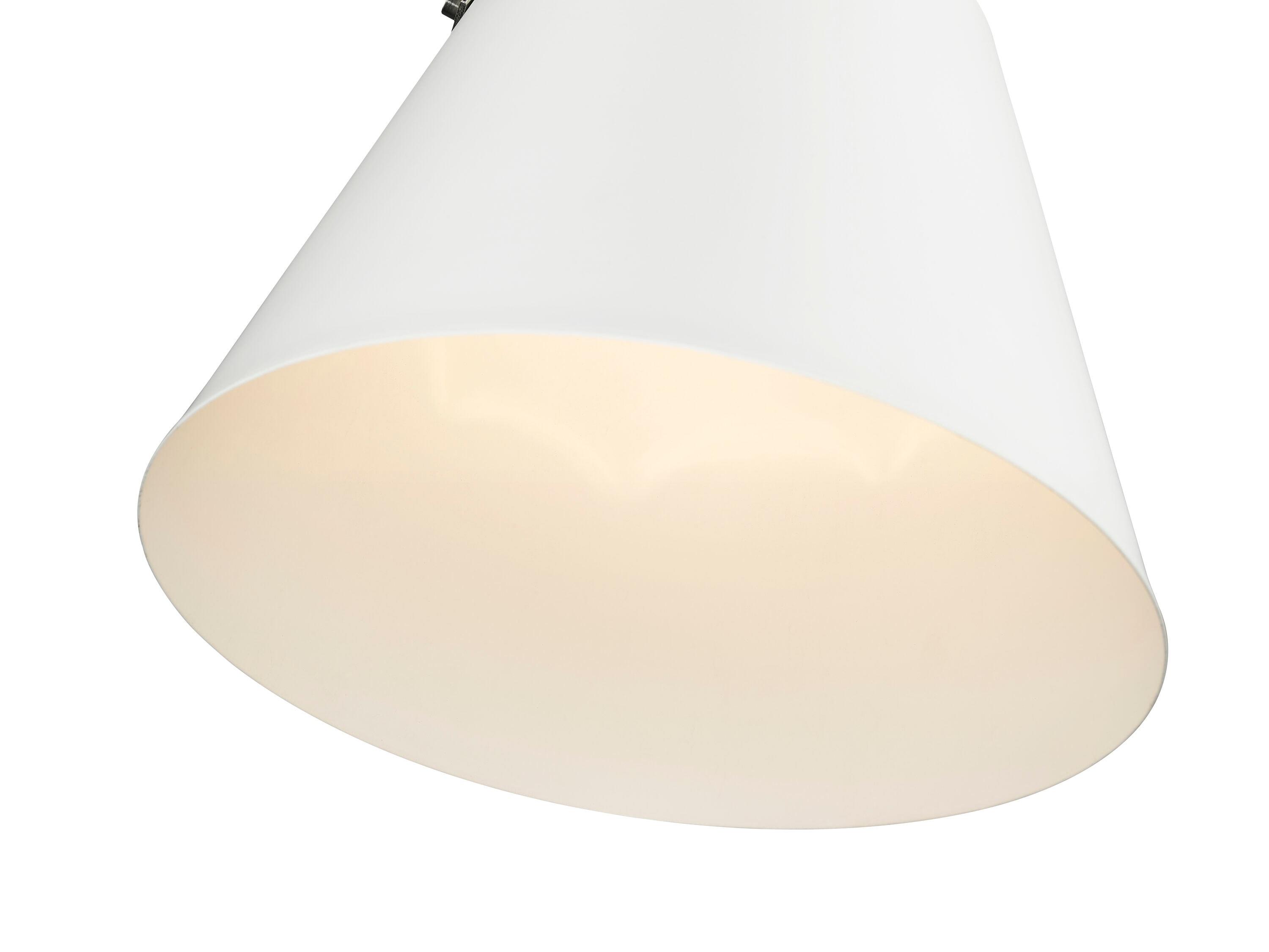 Z-Lite Z-Studio 1 - Light Pendant in  Matte White/Brushed Nickel