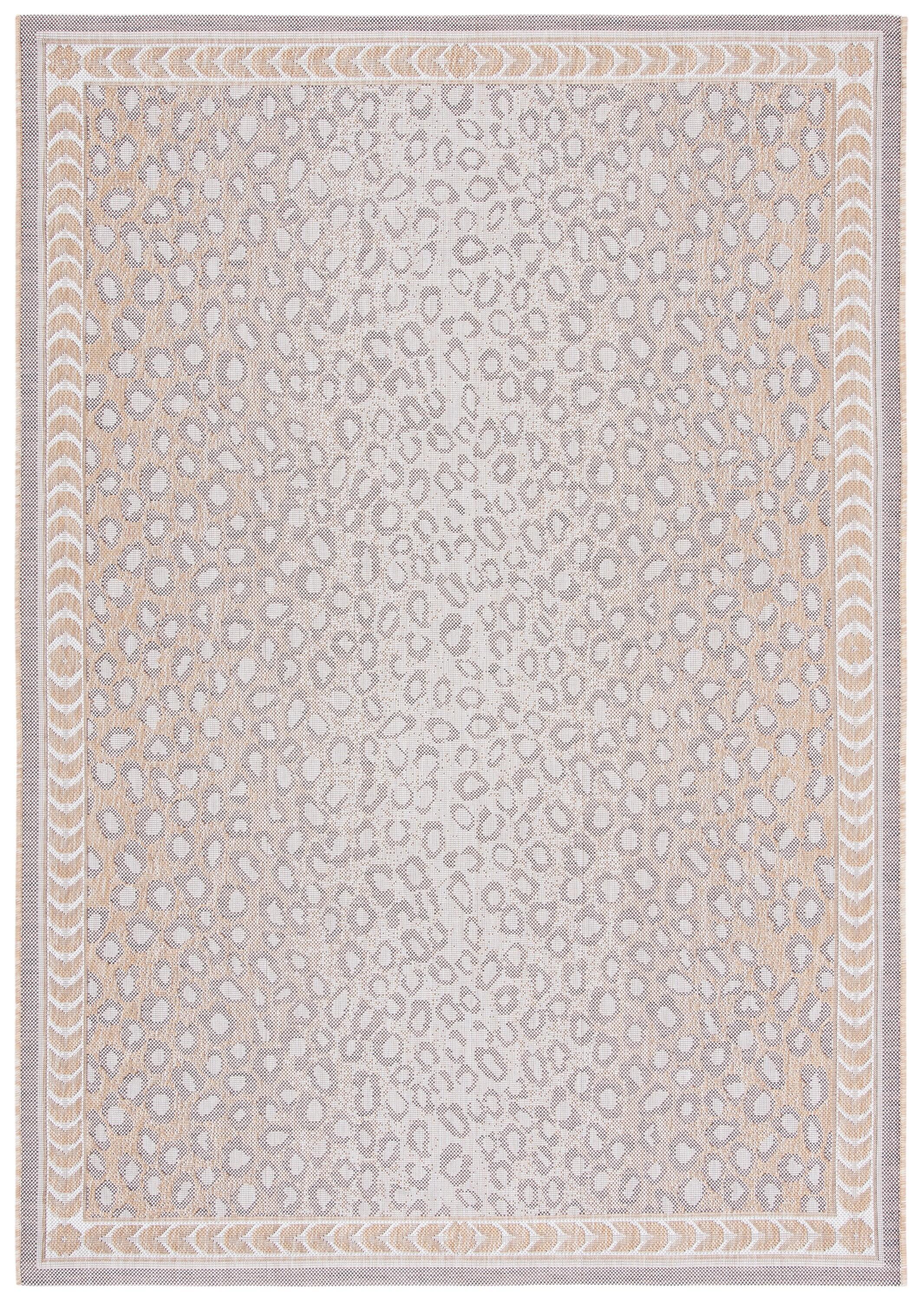 Courtyard CY6100 Power Loomed Indoor/Outdoor Accent Rug - Beige/Gold - 2'x3'7" - Safavieh.