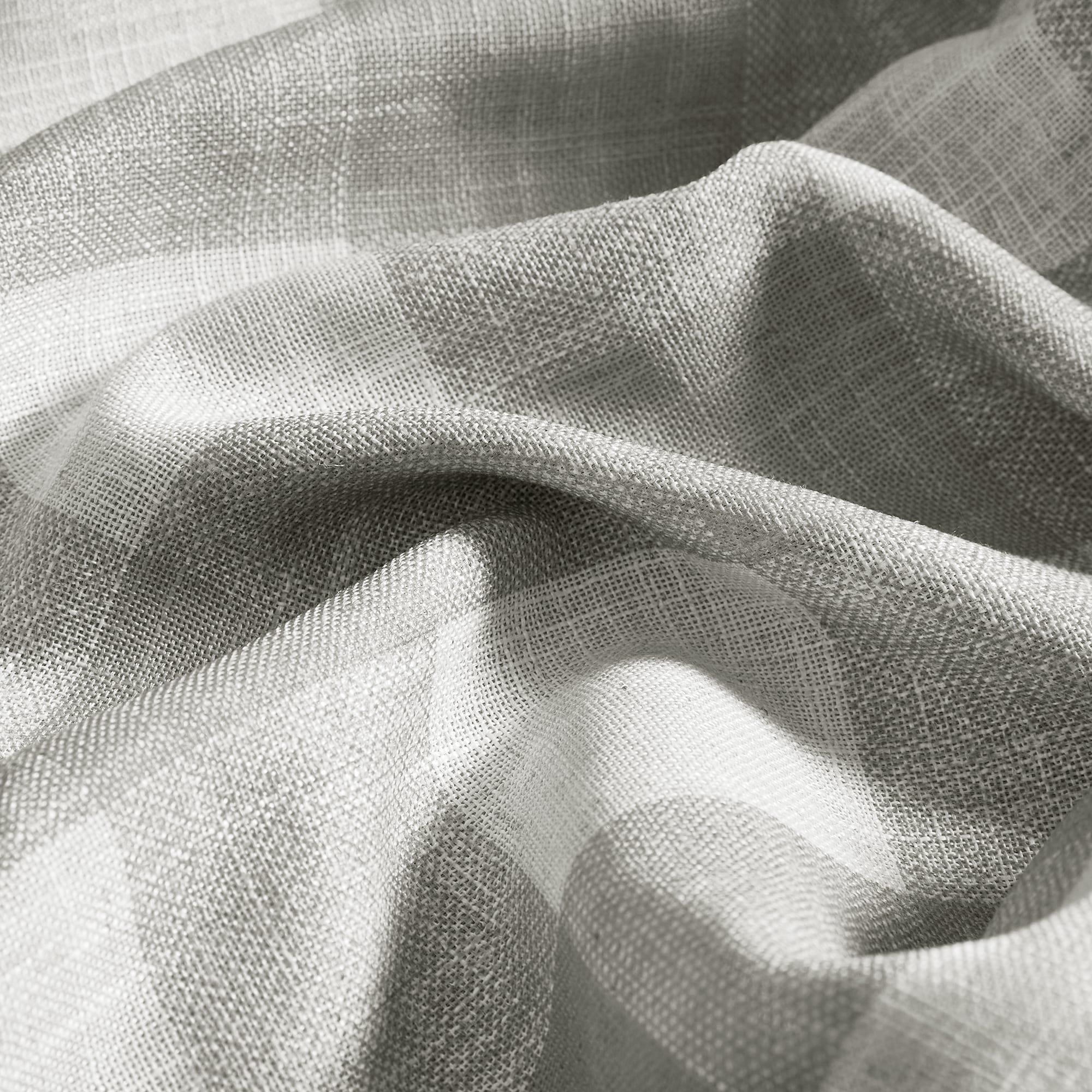 Grainger Buffalo Check Lined Room Darkening Single Window Curtain Panel - 52" x 84" - Gray - Elrene Home Fashions