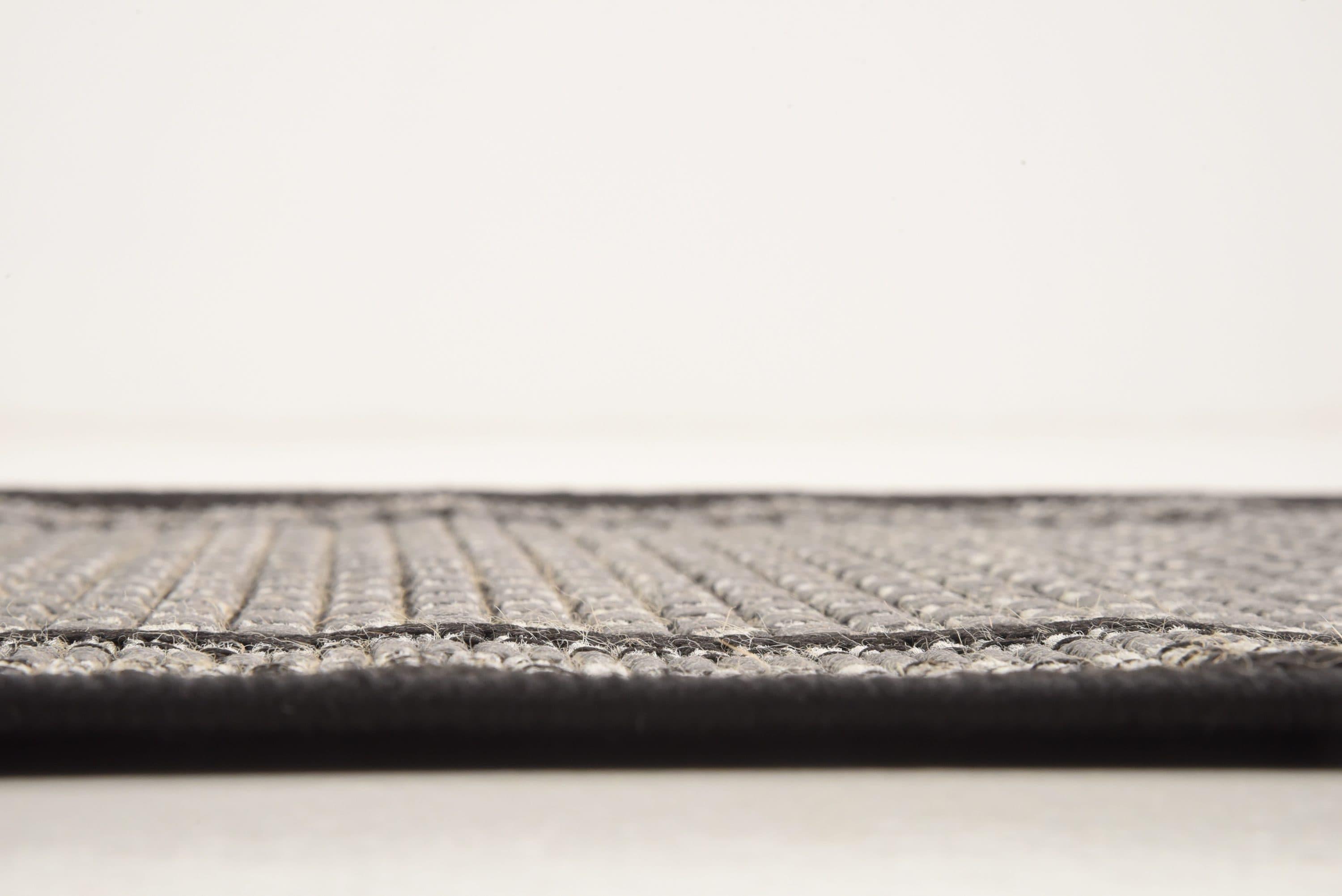Unique Loom Outdoor Border Collection Area Rug - Multi Border (2' 2" x 6' 1" Runner Gray/Black)