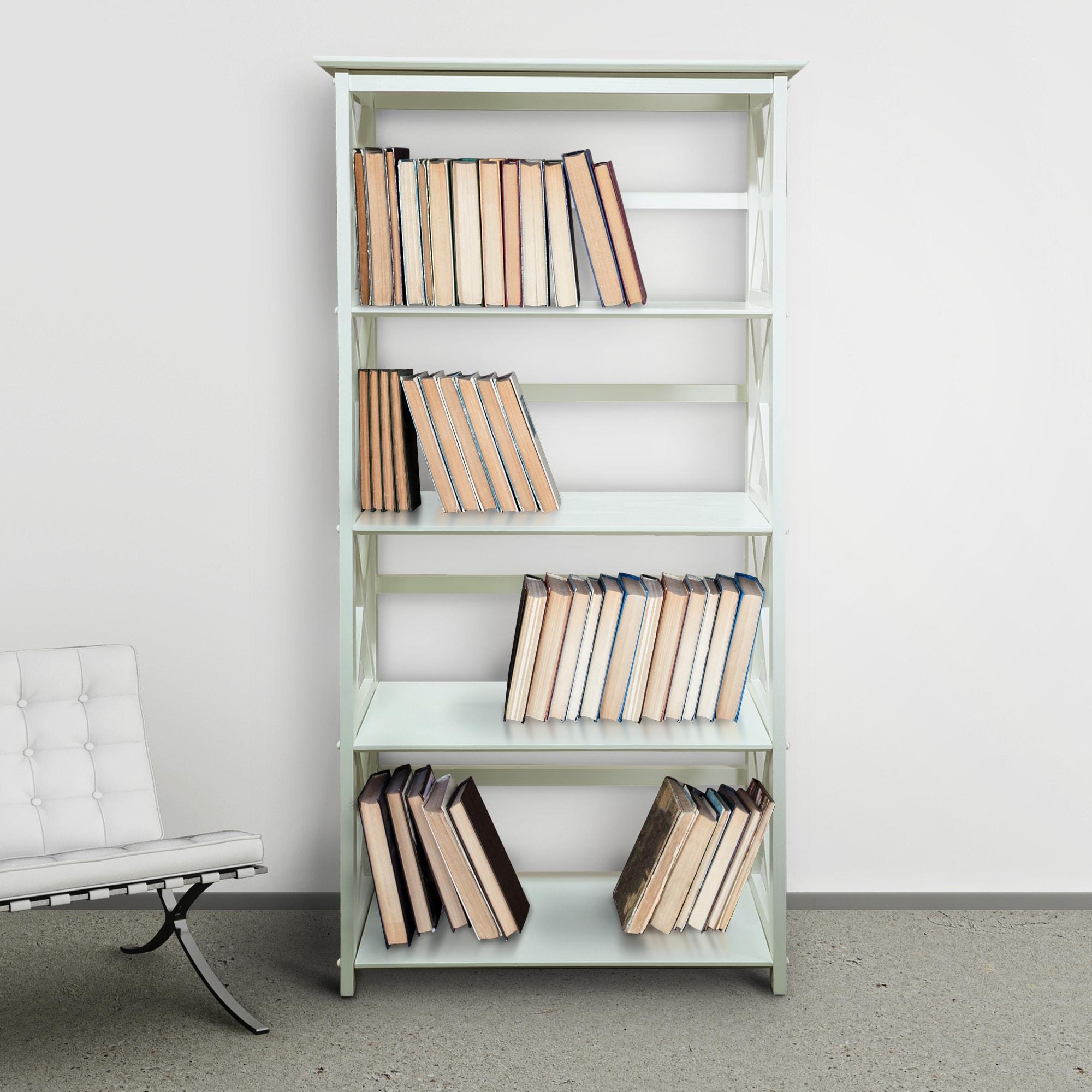 Casual Home Montego Shelf Bookcase-Color:White,Size:5-Shelf