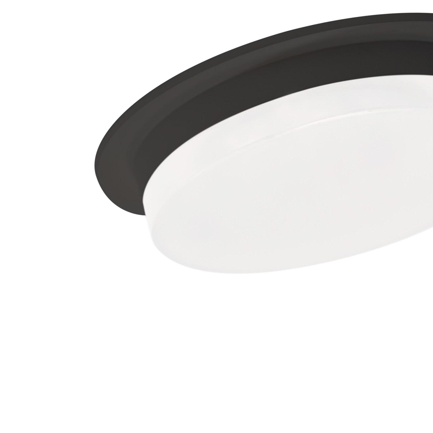Stockton Slim Black Aluminum LED Drum Flush Mount