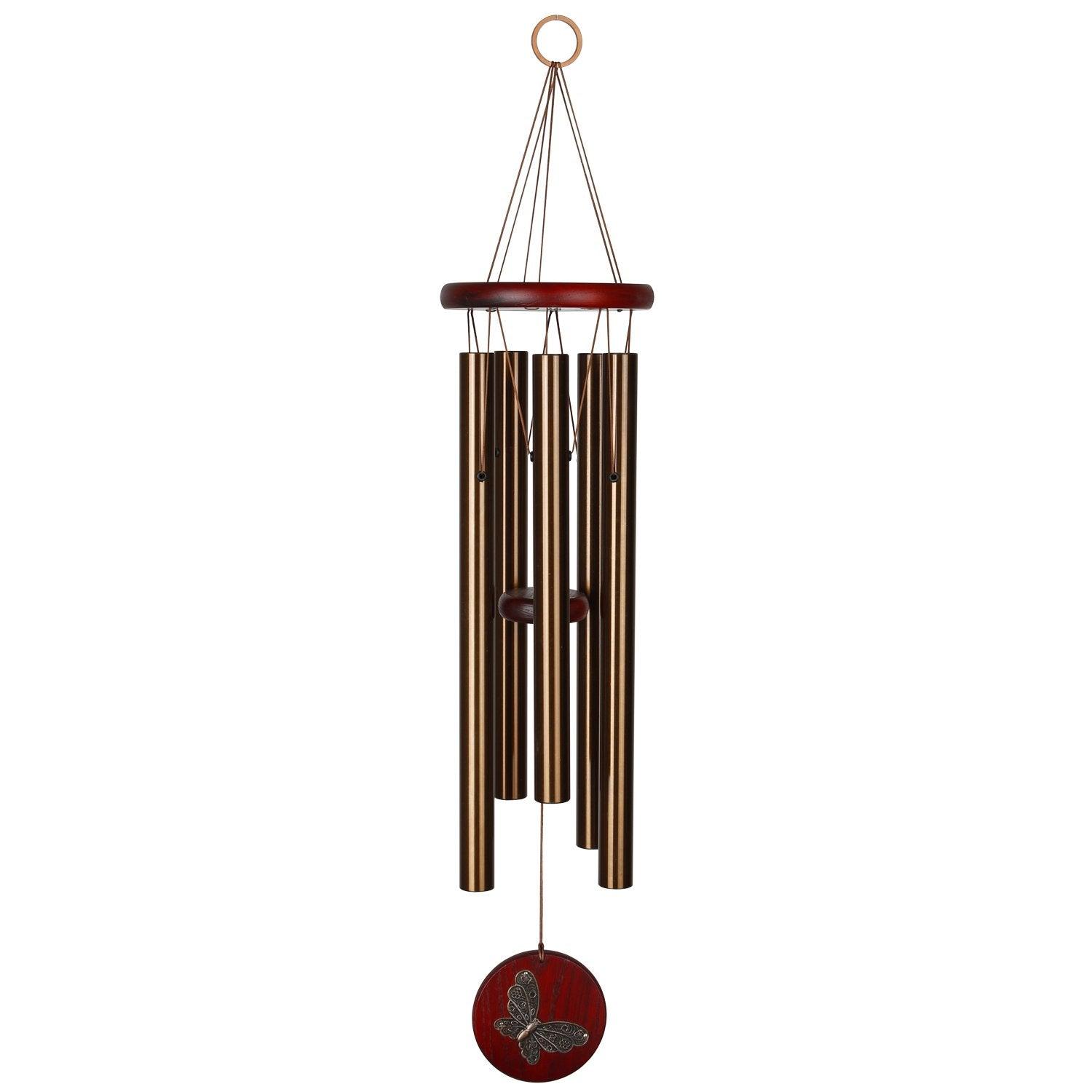 Woodstock Windchimes Habitats Butterfly, Bronze, Wind Chimes For Outside, Wind Chimes For Garden, Patio, and Outdoor Decor, 26"L