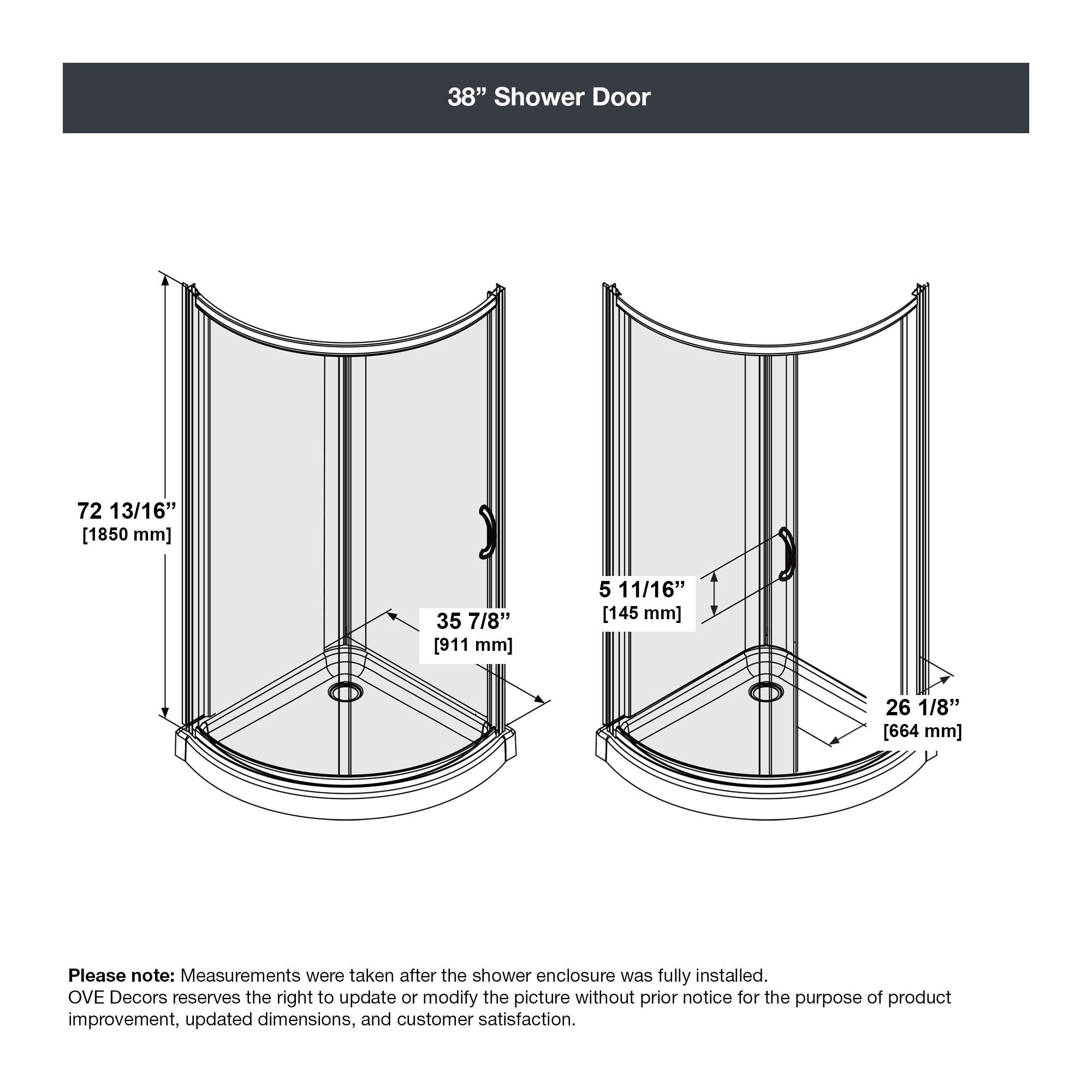 OVE Decors Breeze 44 in. Round Shower Kit w/ Clear, Base