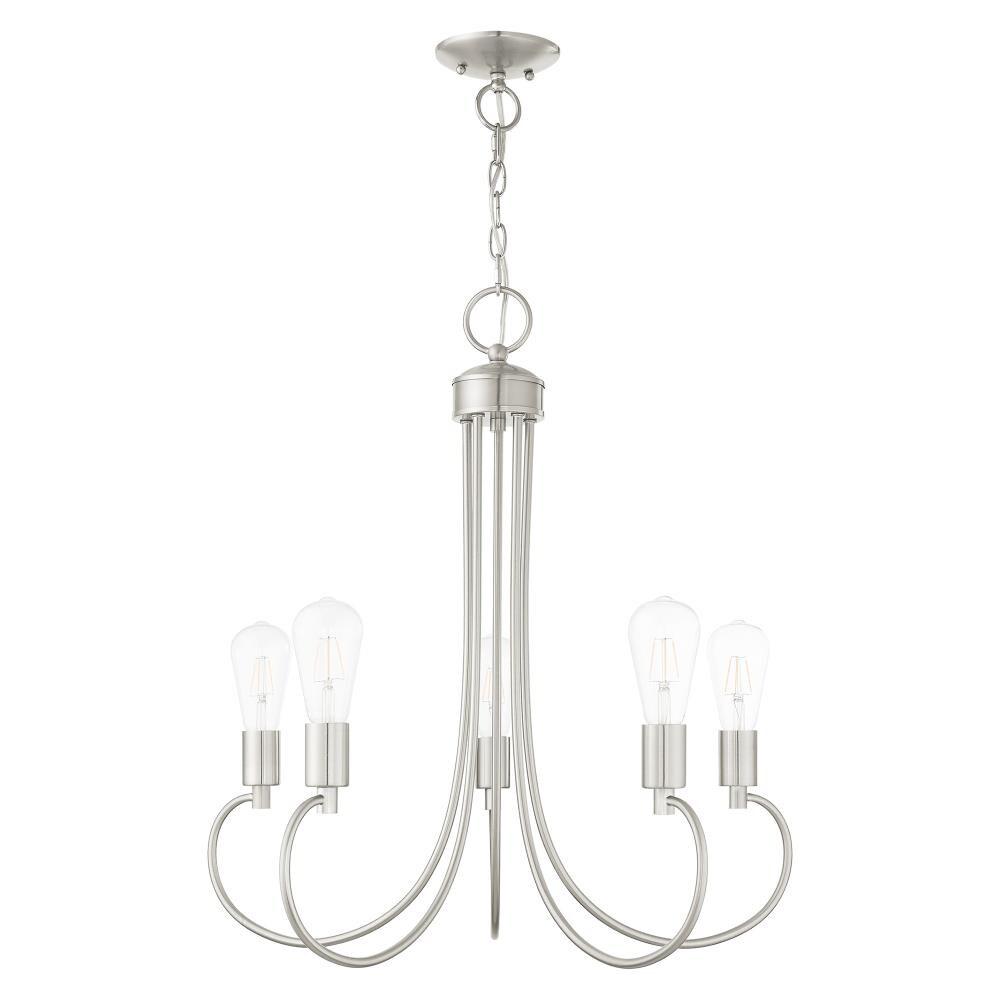 Livex Lighting Bari 5 - Light Chandelier in  Brushed Nickel
