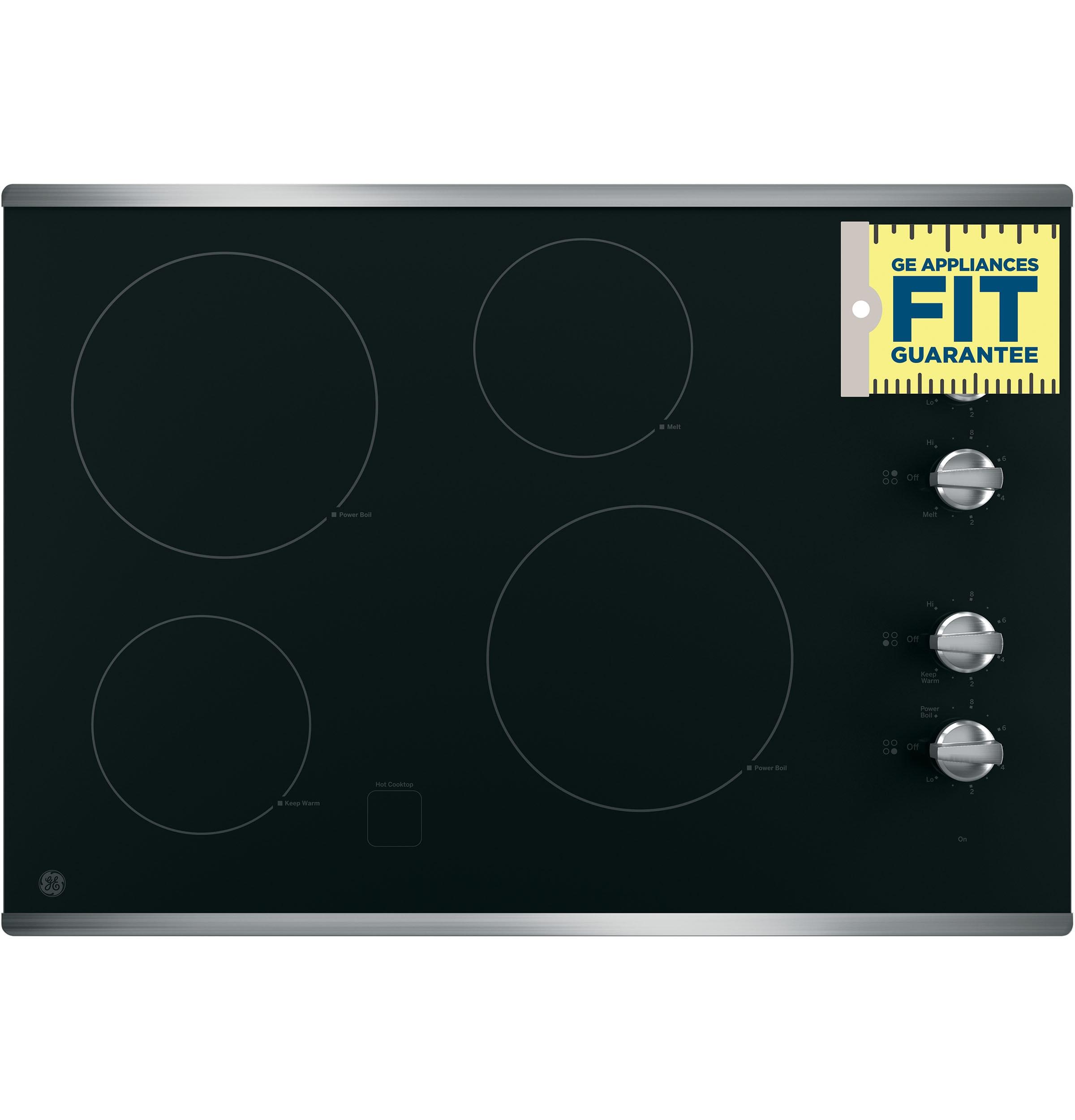 GE 30" Built-In Knob Control Electric Cooktop