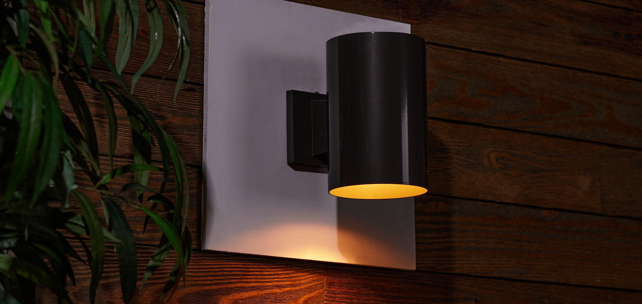 Bronze Brown Dimmable Cylinder Sconce for Outdoor Lighting