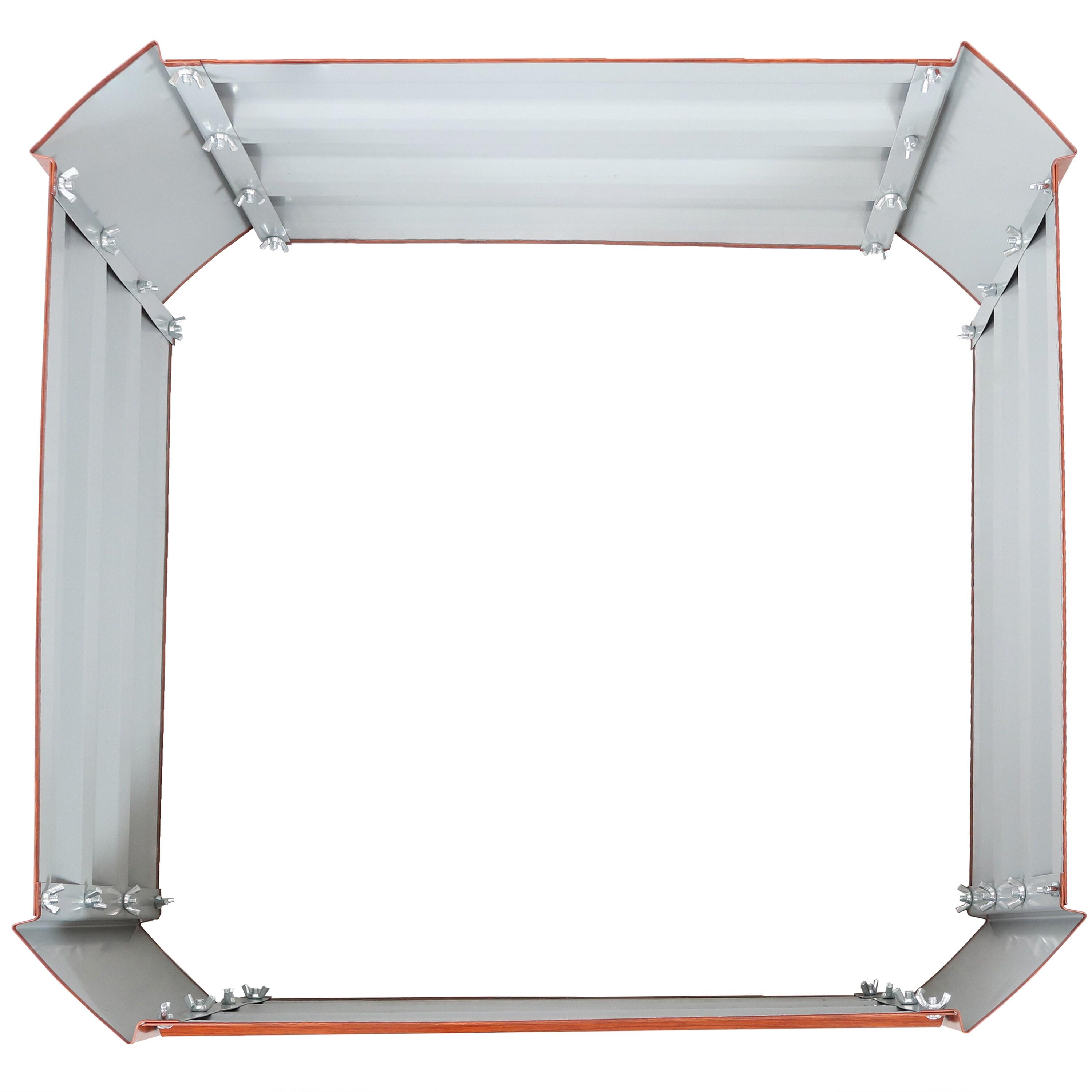 Sunnydaze Raised Hot Dip Galvanized Steel Garden Bed Planter for Plants, Vegetables, and Flowers - 24" Square x 12" Deep - Brown