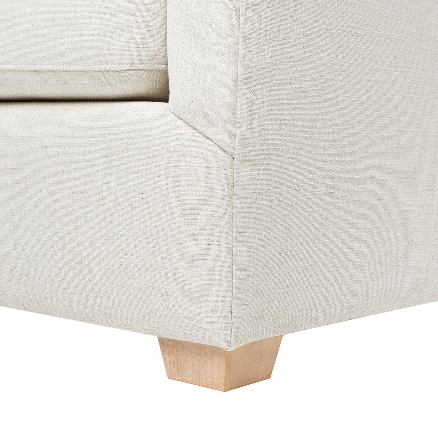 Jennifer Taylor Home Ada Modern Fabric Sofa with Flared Arm in Flax White