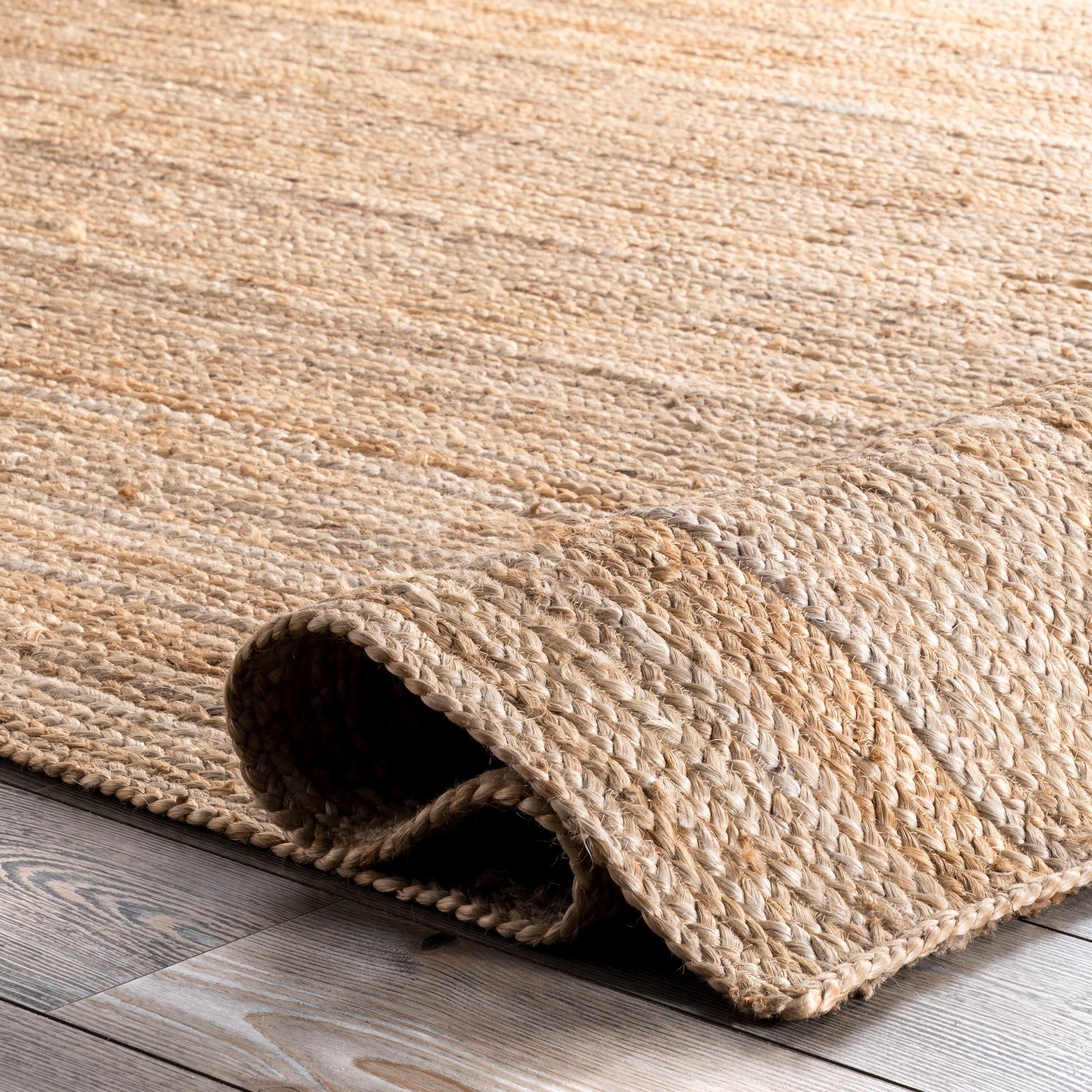 nuLOOM Rigo Hand Woven Farmhouse Jute Runner Rug, 2' 6" x 12', Natural