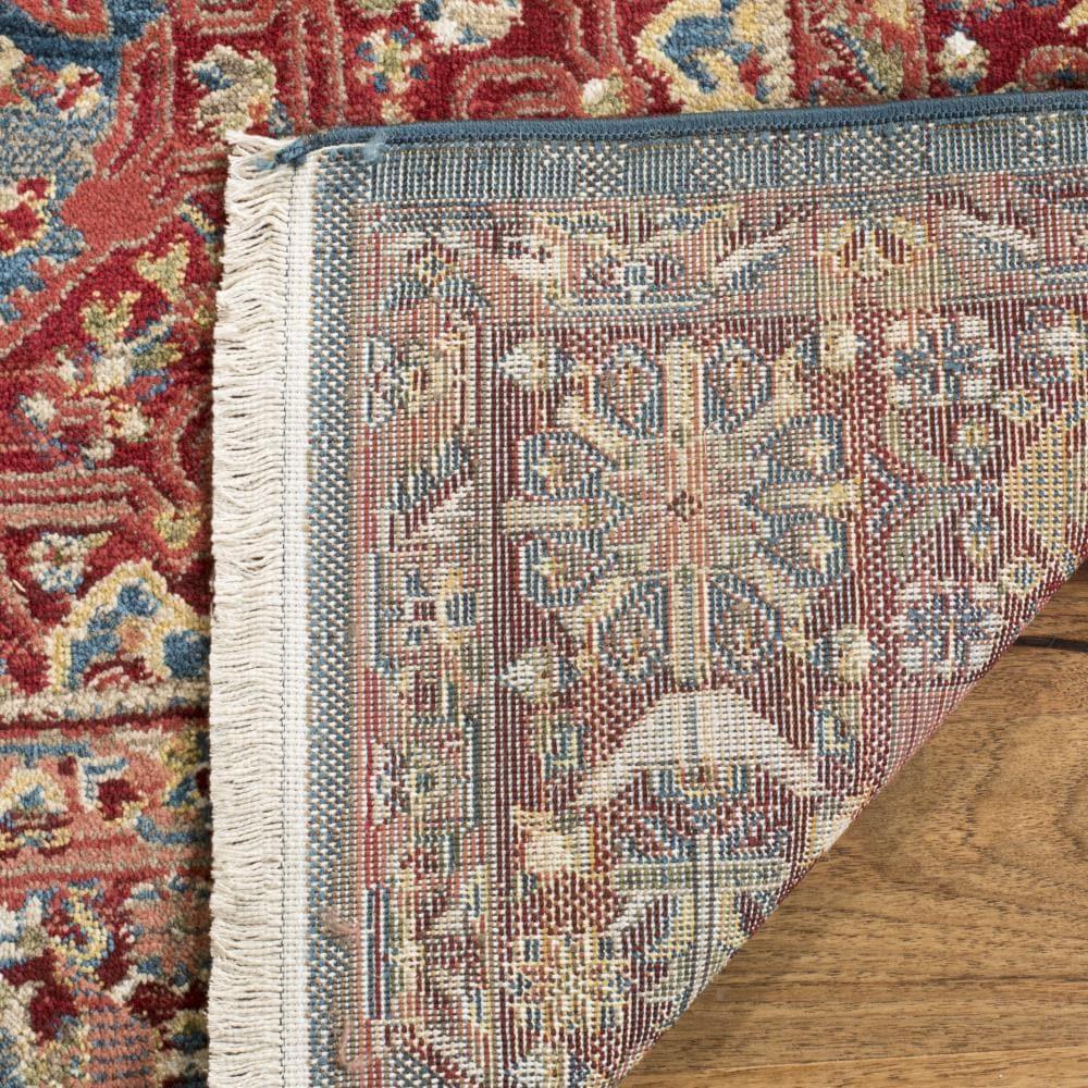 Kashan KSN305 Power Loomed Area Rug - Blue/Red - 8'x10' - Safavieh