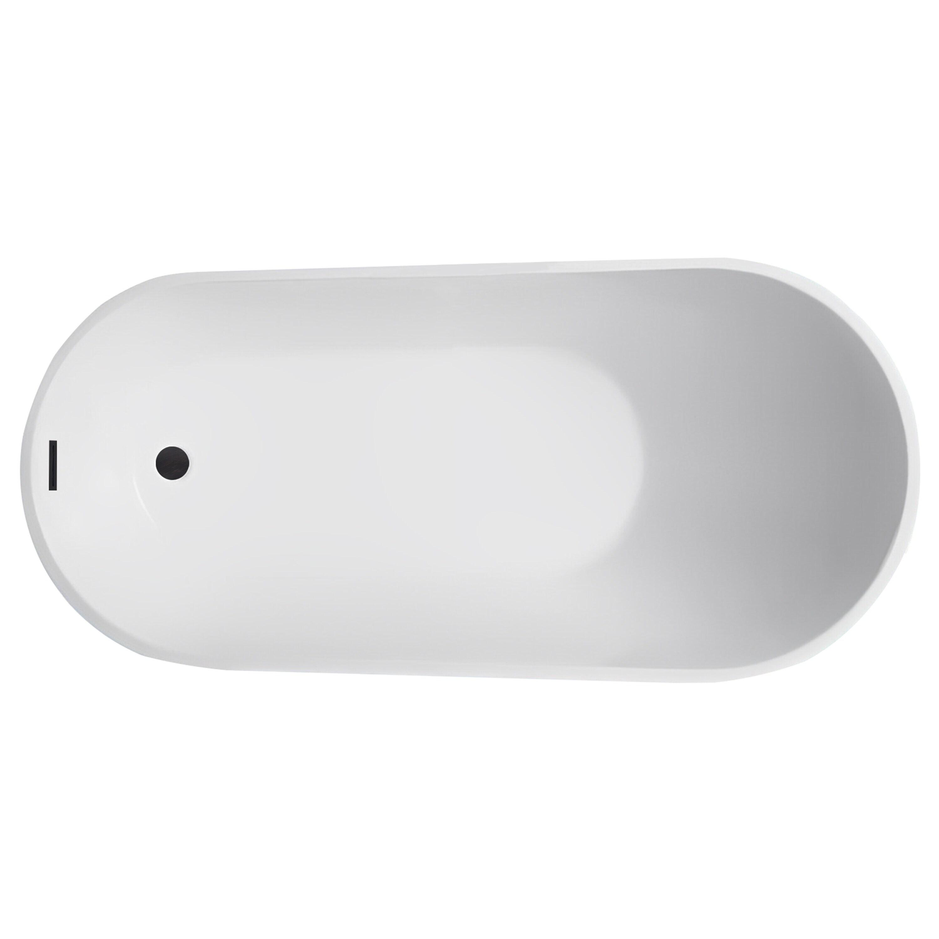 Cora 67" x 32" Freestanding Acrylic Bathtub