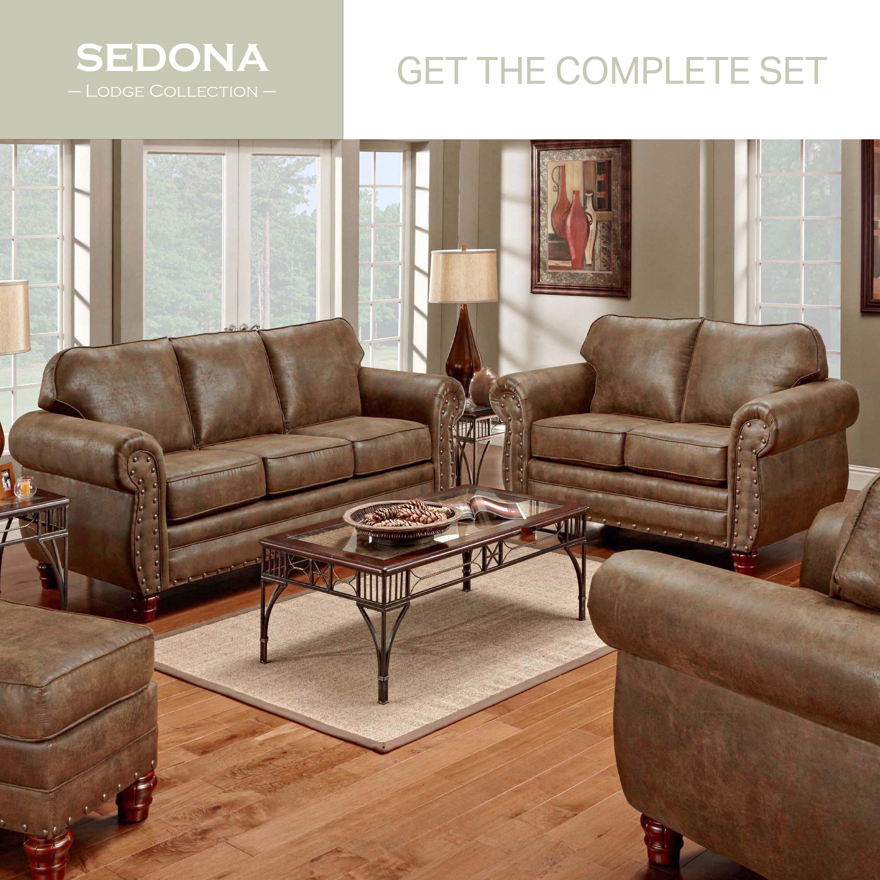 American Furniture Classics Model 9901-00-90 Sedona Arm Chair with Matching Ottoman