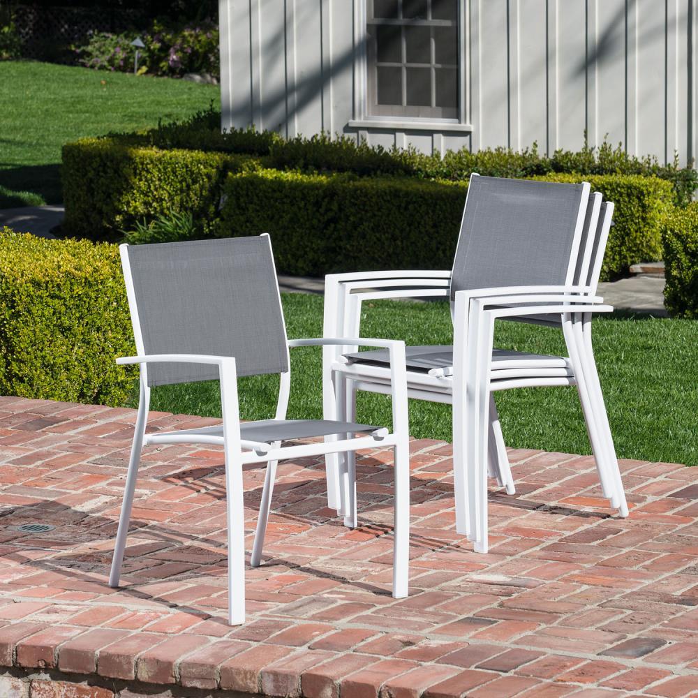 Hanover Cameron 11-Piece Expandable Dining Set with 10 Sling Dining Chairs and a 40" x 94" Table