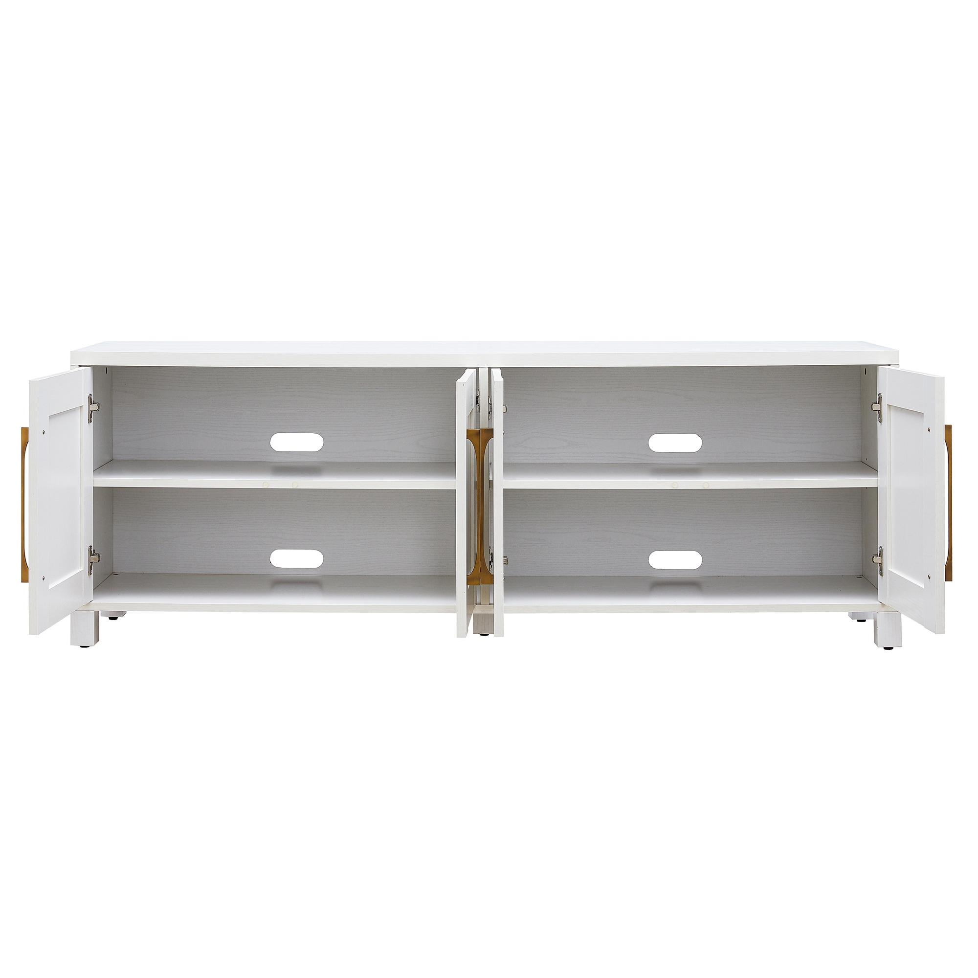 Evelyn&Zoe Chabot Rectangular TV Stand for TV's up to 75", White