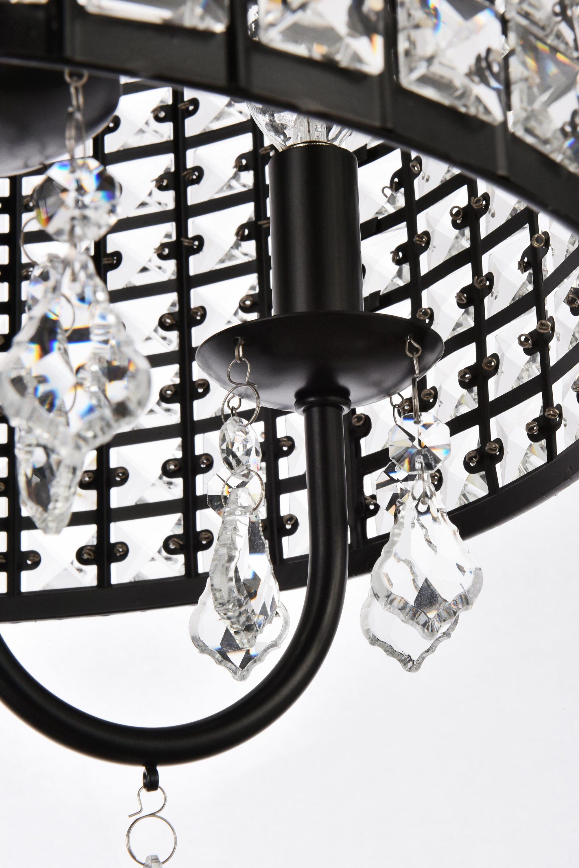 Elise 17 inch pendant in black