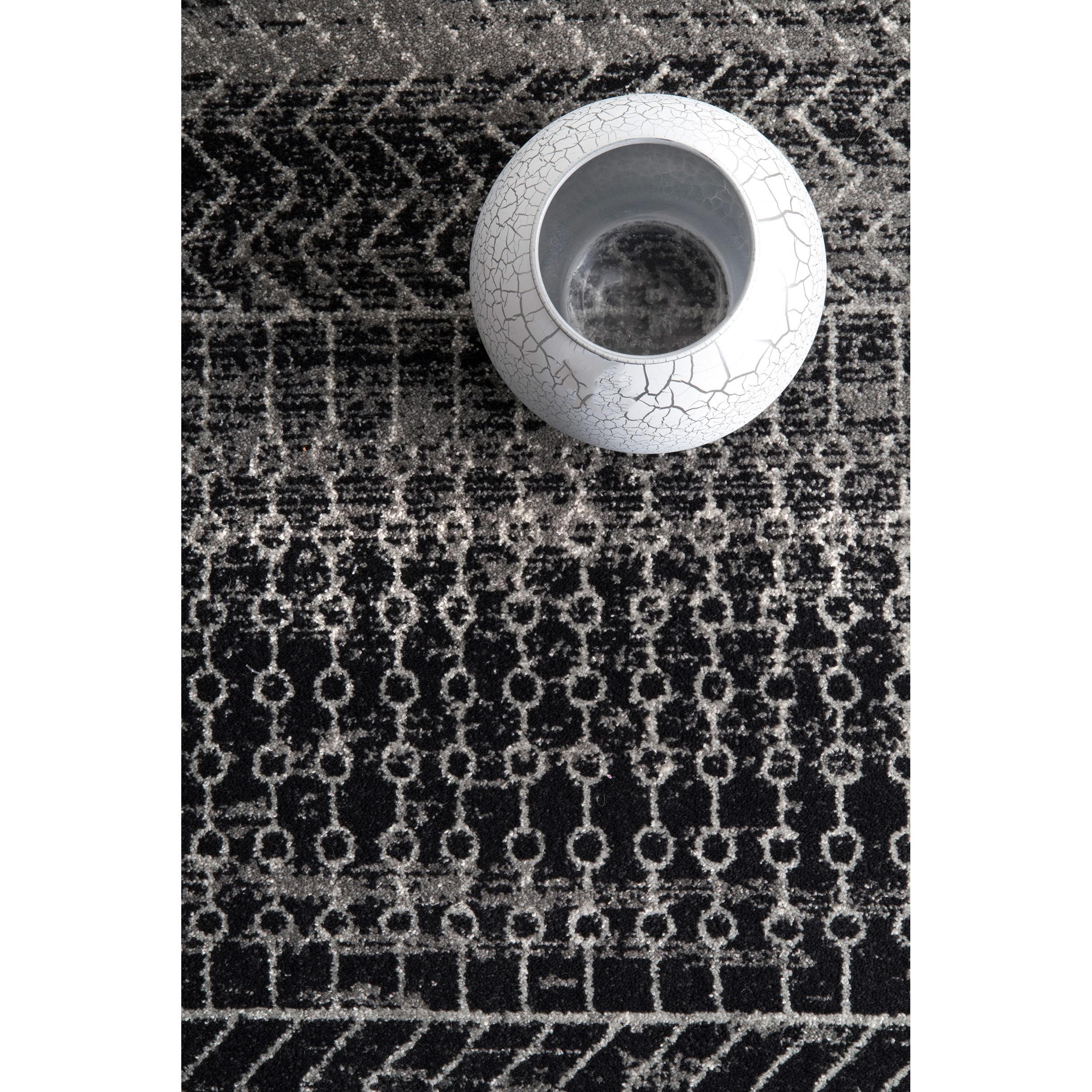 Nuloom Nova Striped 2x12 Runner Indoor Area Rug for Living Room Bedroom Dining Room Entryway Hallway Kitchen, Dark Grey/Ivory
