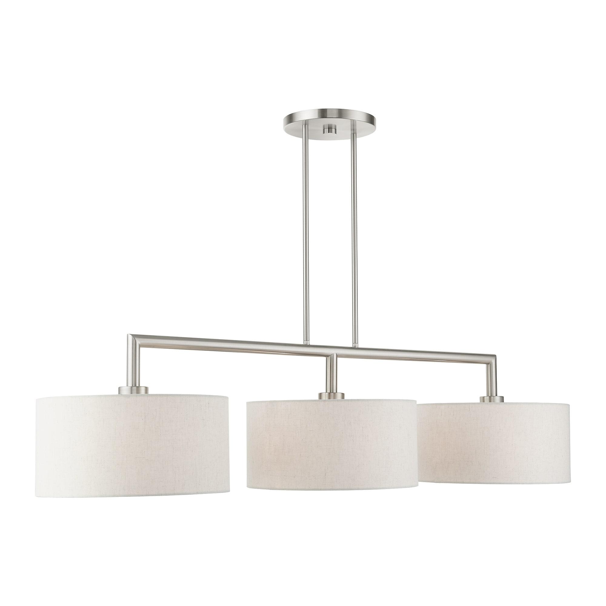 Livex Lighting Meridian 3 - Light Chandelier in  Brushed Nickel
