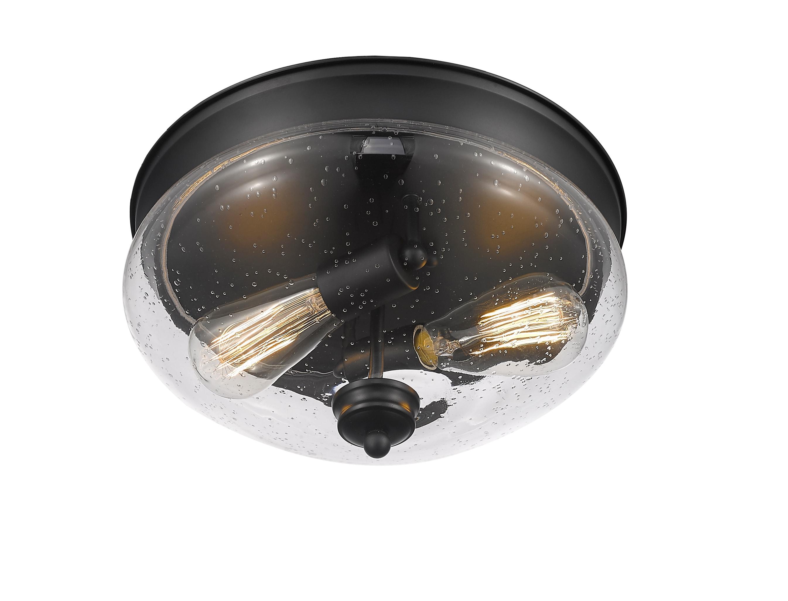 722F2-MB-Z-Lite-Amon - 2 Light Flush Mount in Traditional Style - 13 Inches Wide by 7.5 Inches High