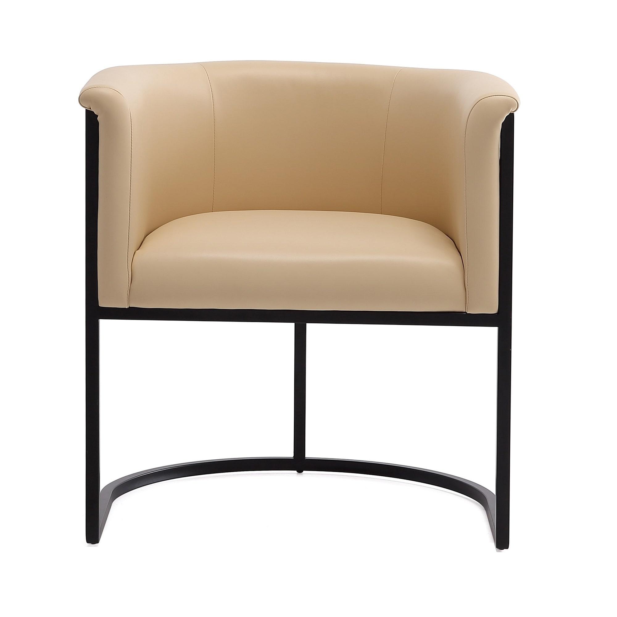 Ceets 18.9'' H Faux Leather Upholstered Metal Armchair (Set of 2)