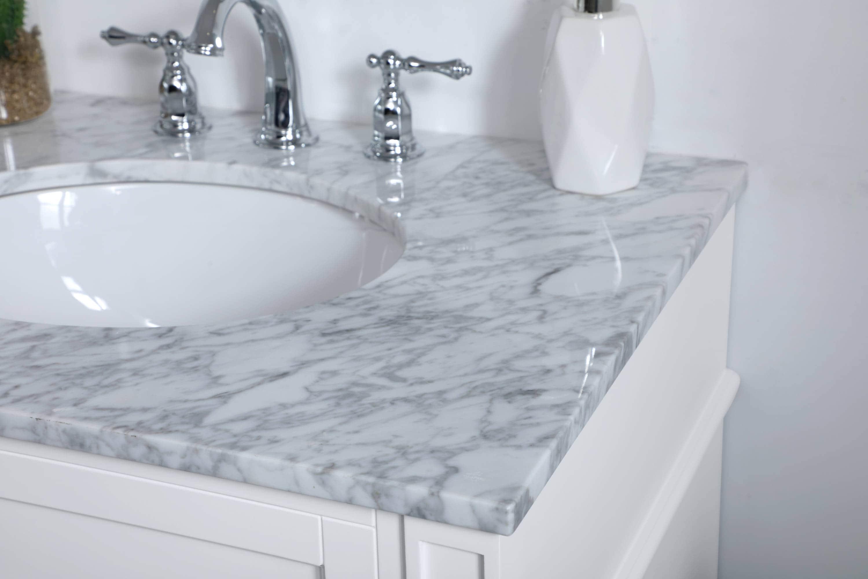 30 inch single bathroom vanity in White