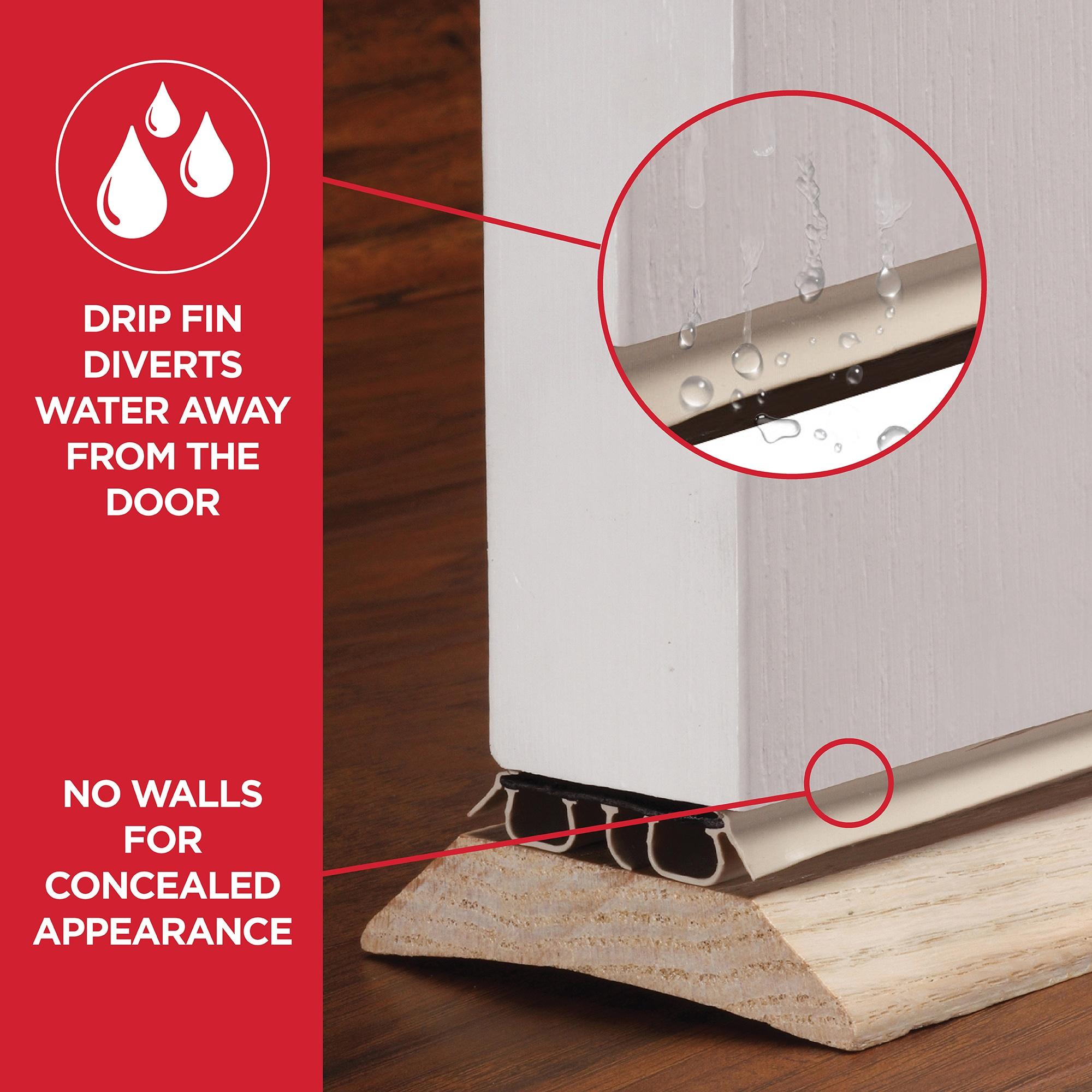 M-D Building Products 43820 36 in. Beige Vinyl Concealed Kerf/Channel Fit Under Door Seal