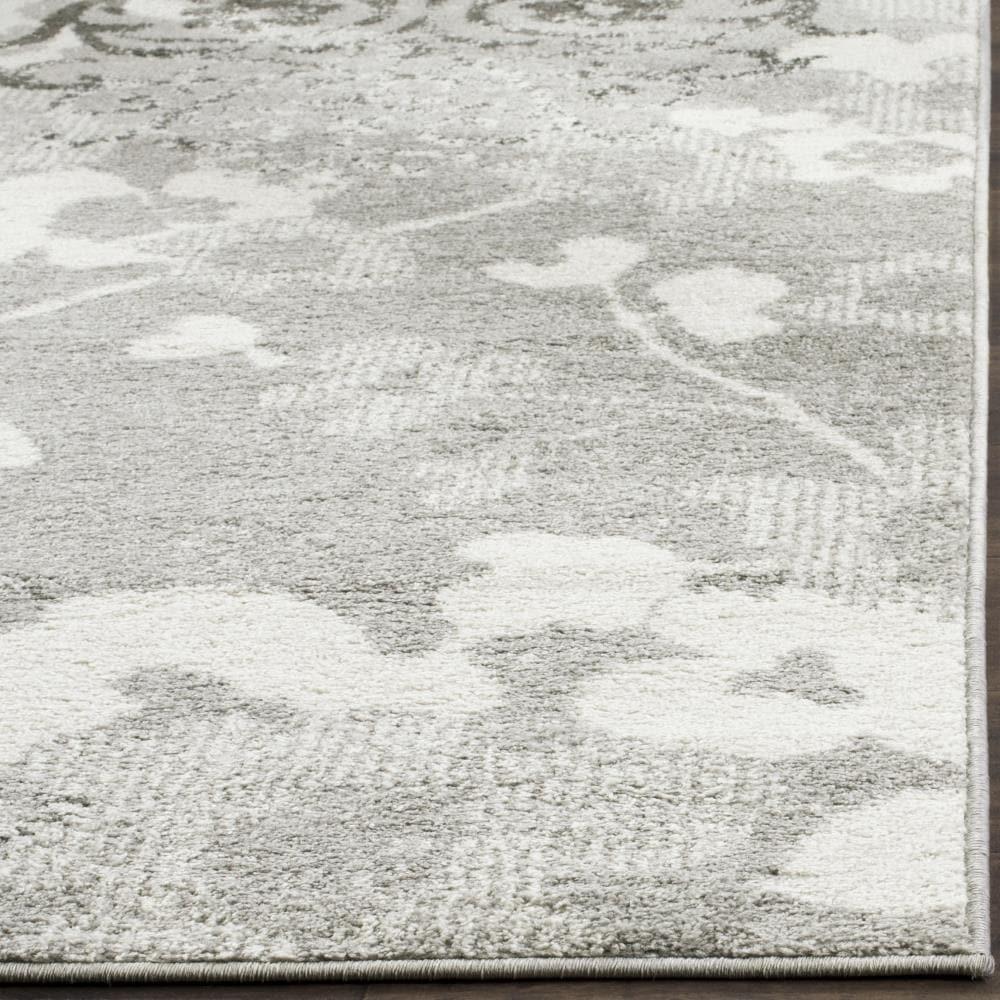 Adirondack ADR114 Machine Made Indoor Area Rug - Silver/Ivory - 9'x9' - Safavieh