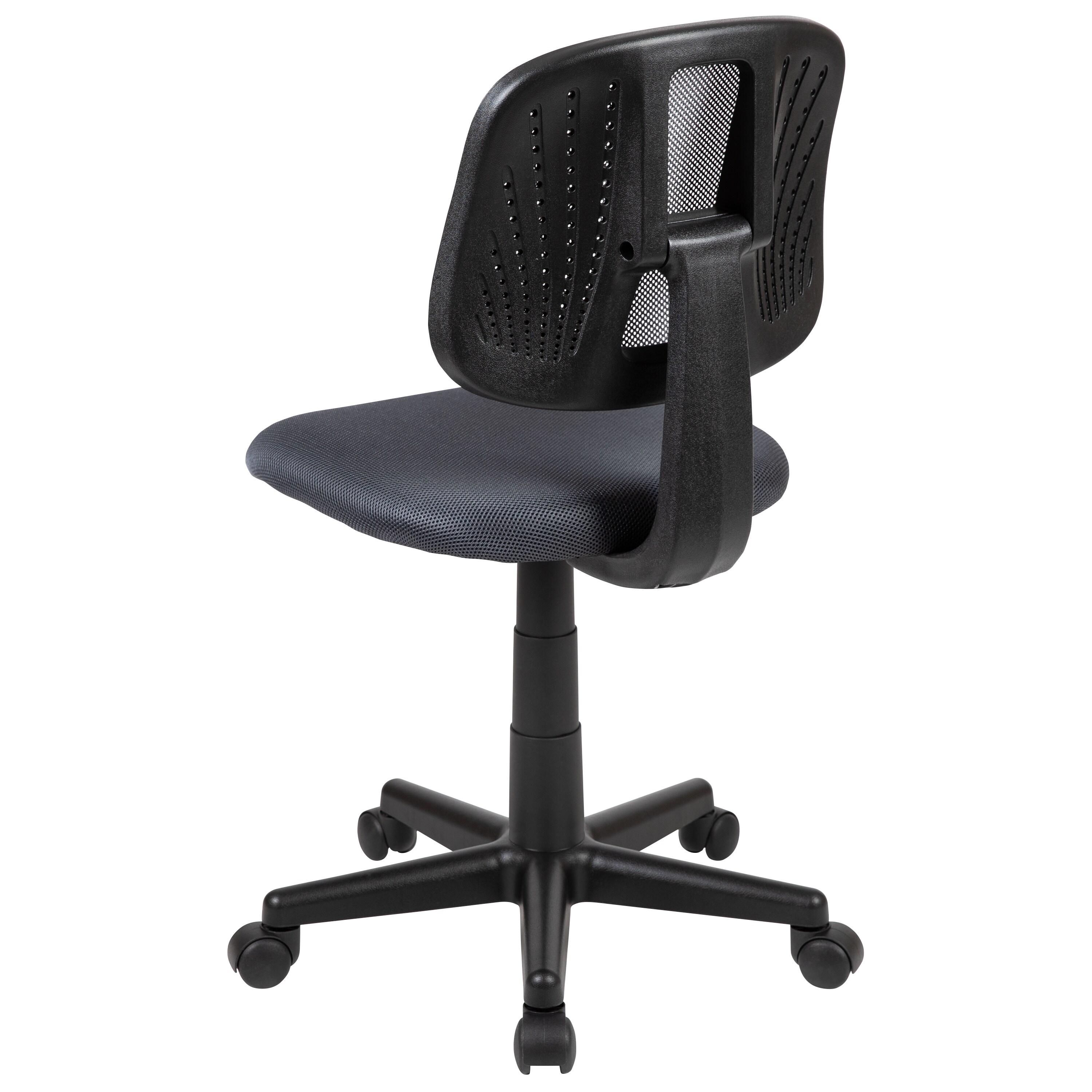 Flash Furniture Flash Fundamentals Mid-Back Gray Mesh Swivel Task Office Chair with Pivot Back