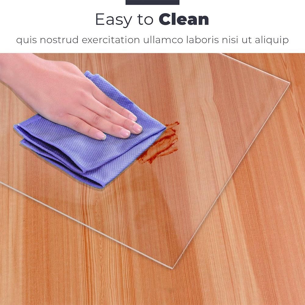 Plexiglass 24 in. W x 36 in. L Clear Rectangular Acrylic Sheet 1/8" Thick Flat Edge Rust Scratch Resistant (Pack of 2)