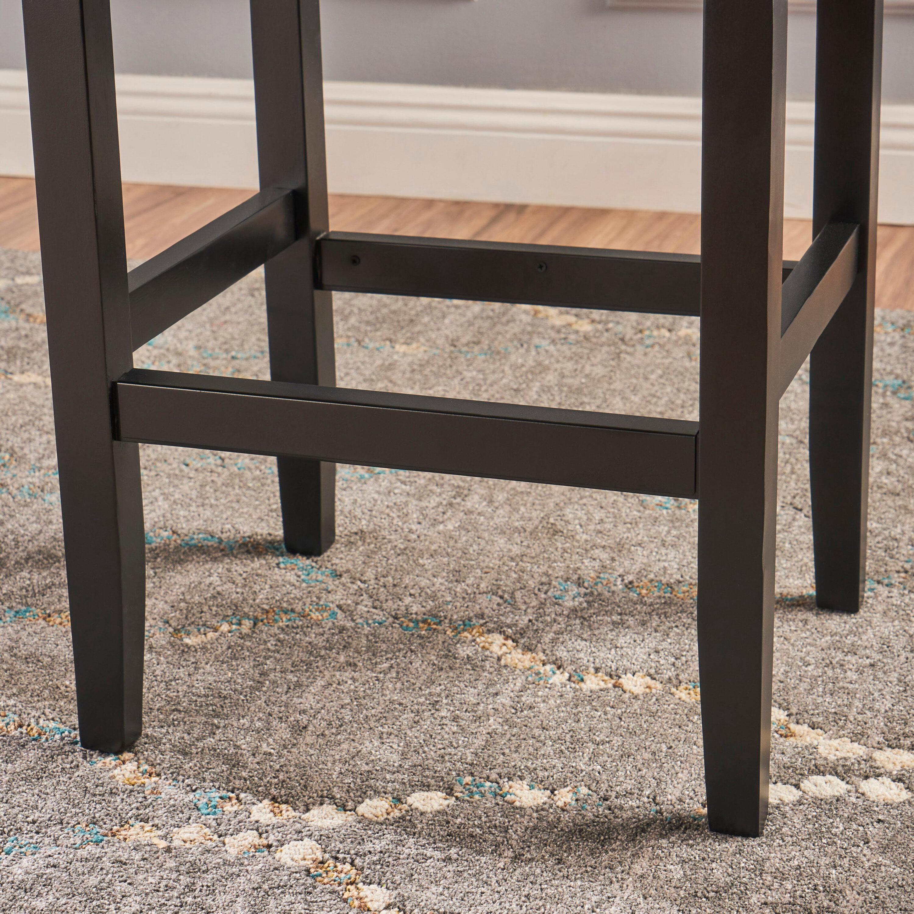 Christopher Knight Home Set of 2 Portman Backless Counter Height Barstools Brown: Upholstered, Wood Frame, 26" Seat Height