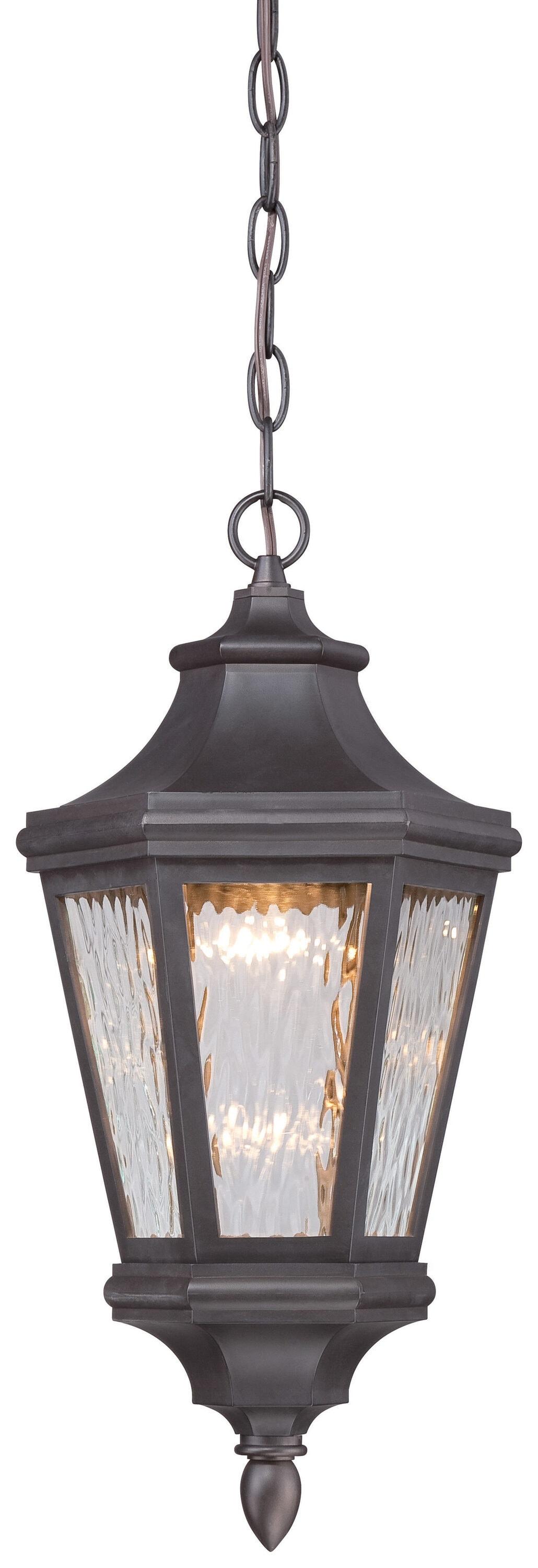 Minka Lavery Hanford Pointe Oil Rubbed Bronze 1 Light Outdoor LED Chain Hung Lantern by