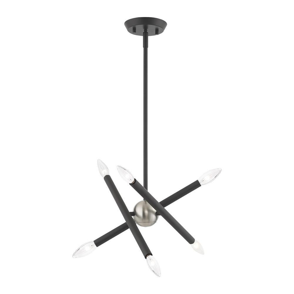 Livex Lighting Soho 6 - Light Chandelier in  Scandinavian Gray