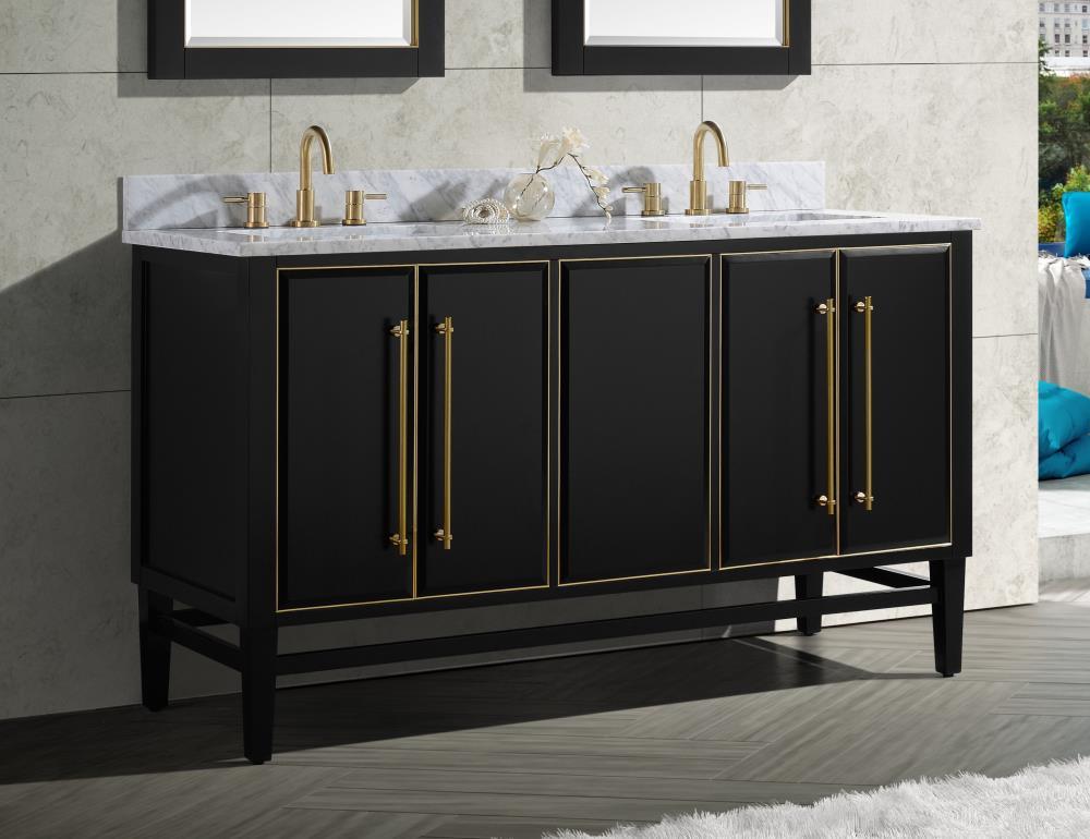 Avanity Mason-Vs61-G-C Mason 61" Free Standing Double Basin Vanity Set - Black