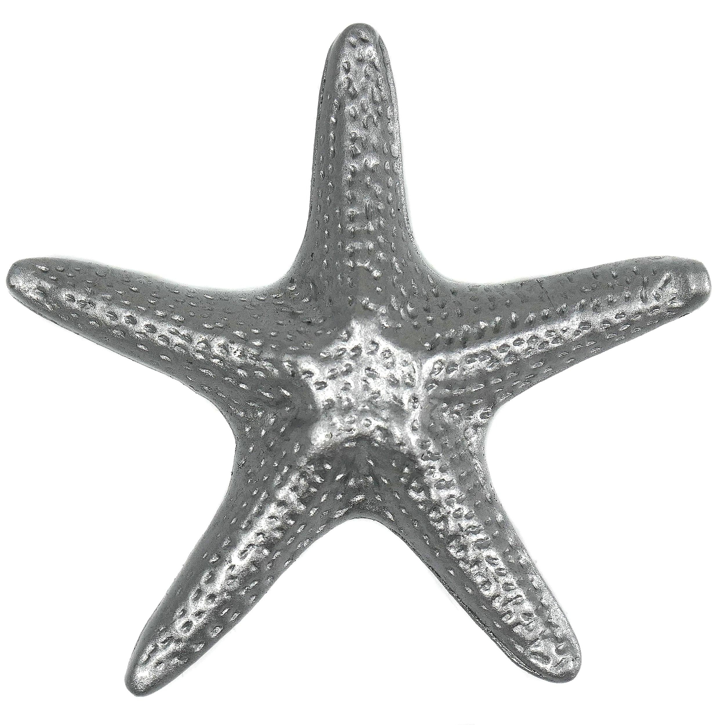 Silver Starfish Zinc Cabinet Knob Set, 3 Inch, 25 Piece