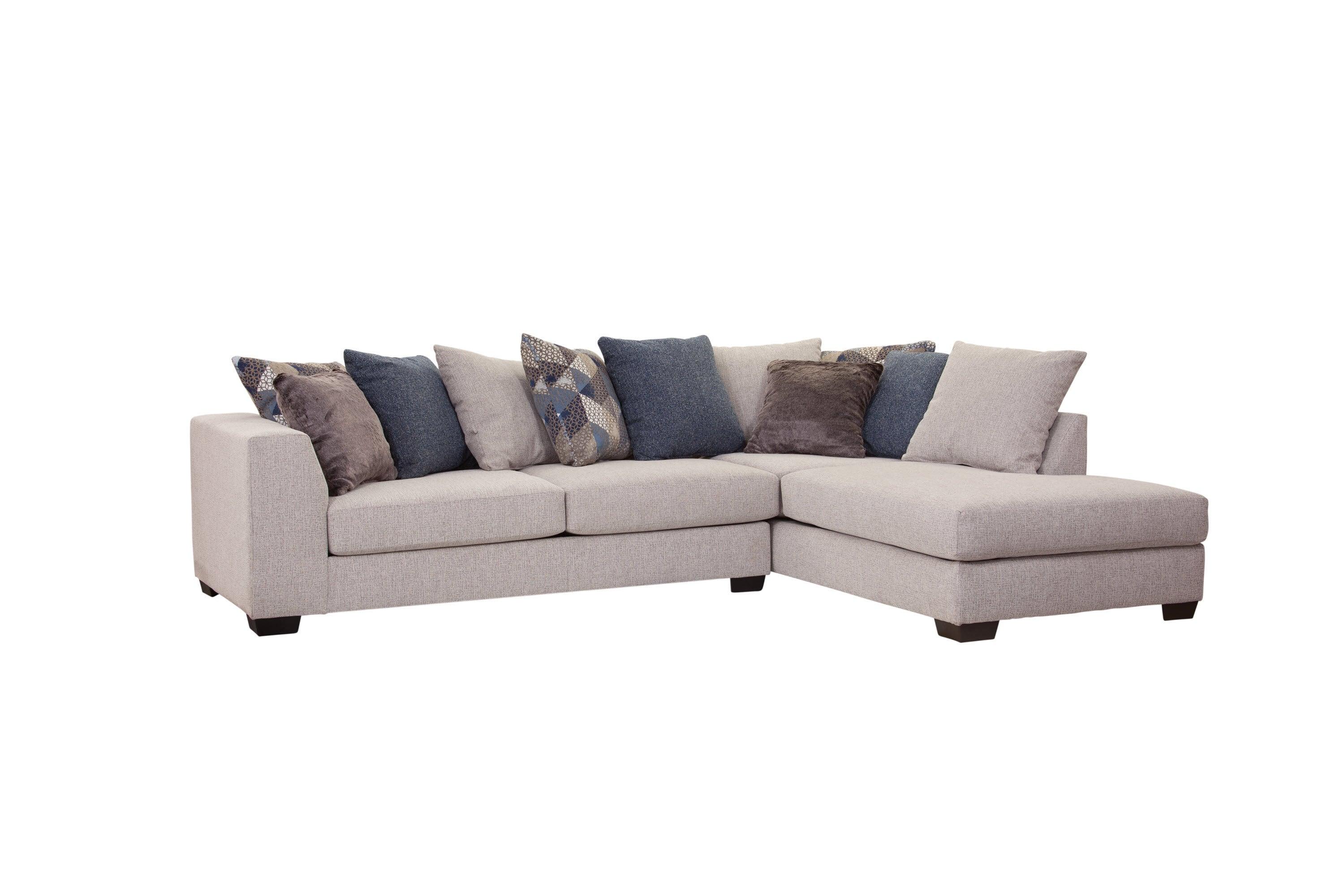 American Furniture Classics 8-S317V4-K Casual Comfort Sectional Sofa in Ivory