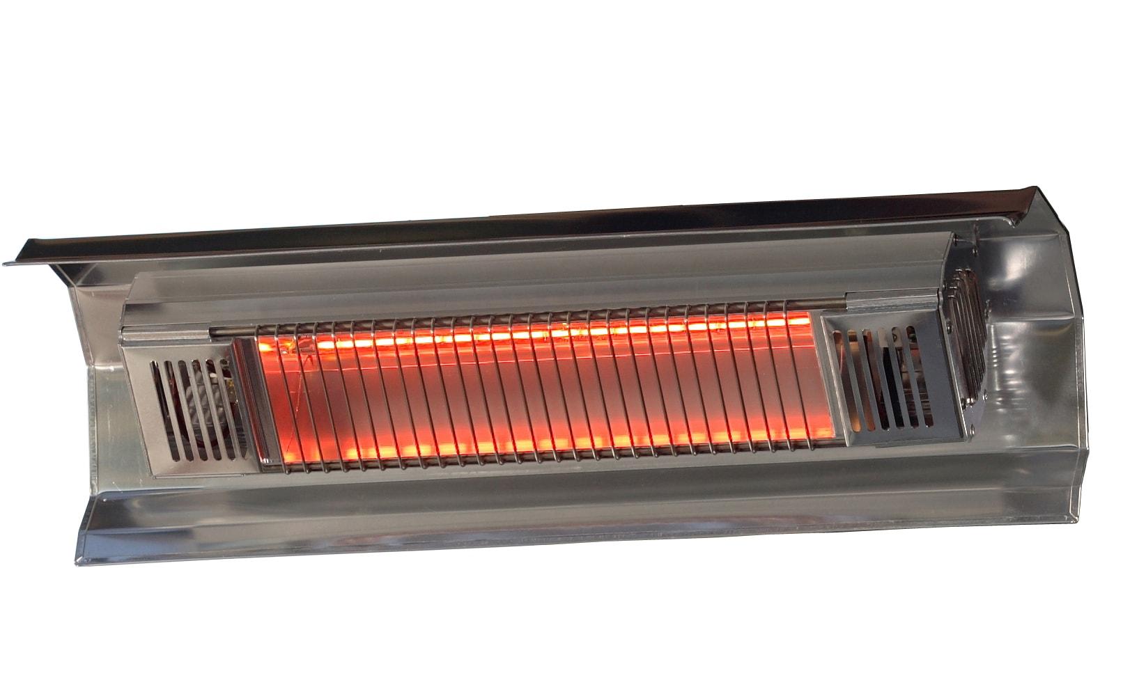 Fire Sense Wall Mounted Infrared Patio Heater 1500W Weatherproof for Indoor Outdoor-Stainless Steel