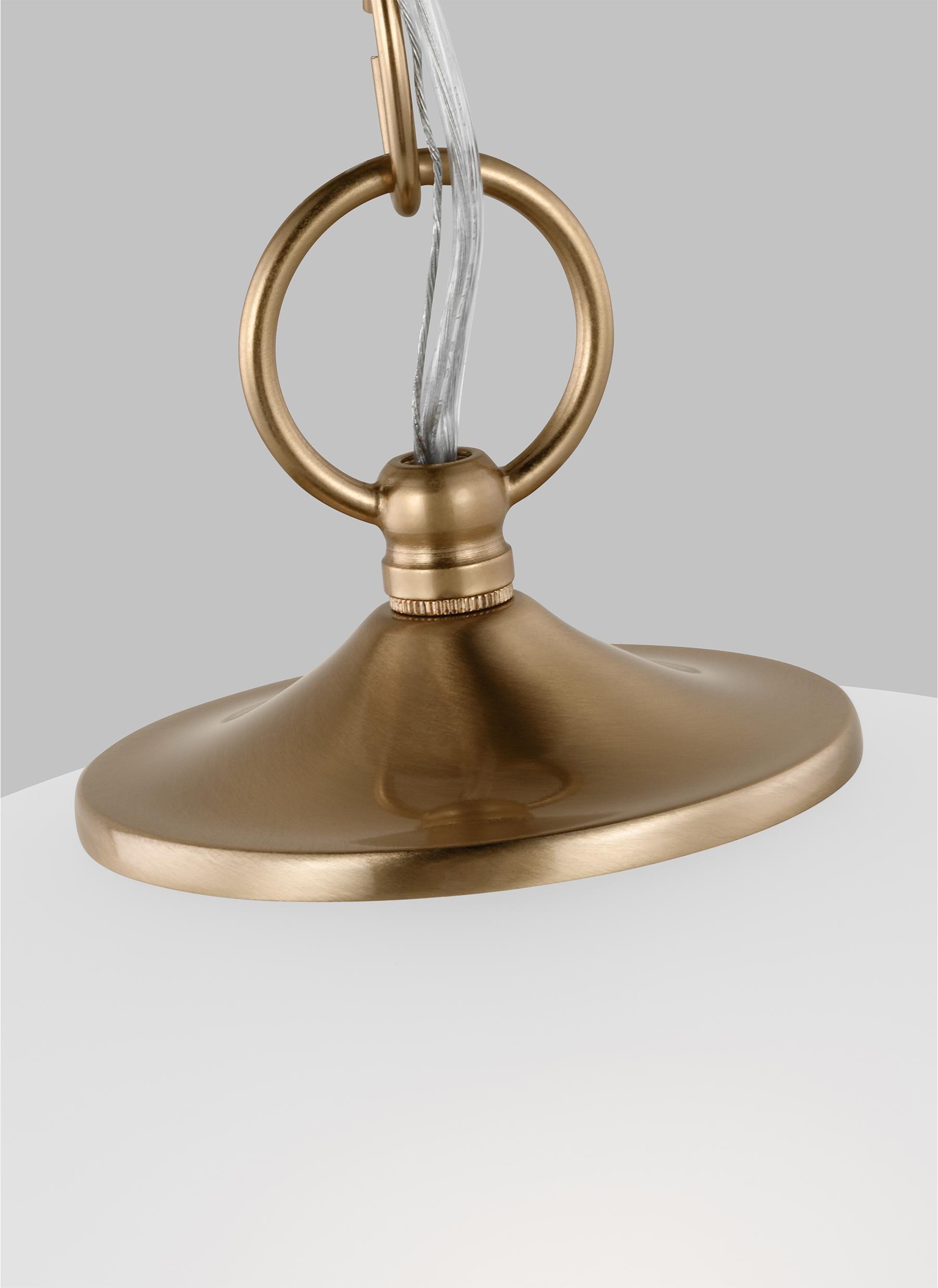 Geary Satin Brass 15.75" Bowl Pendant with Etched Glass Shade