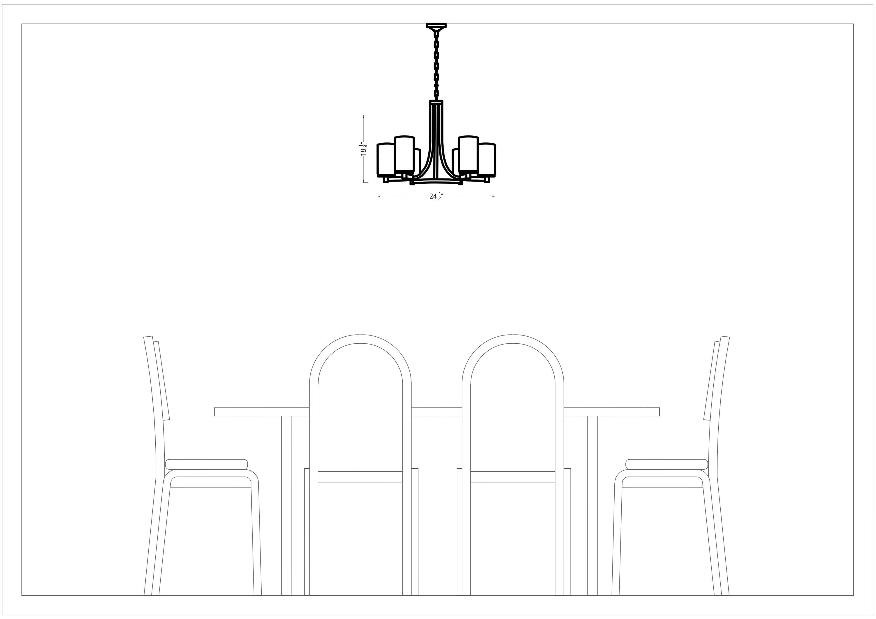 Hettinger 6-Light Brushed Nickel Modern Transitional Hanging Chandelier