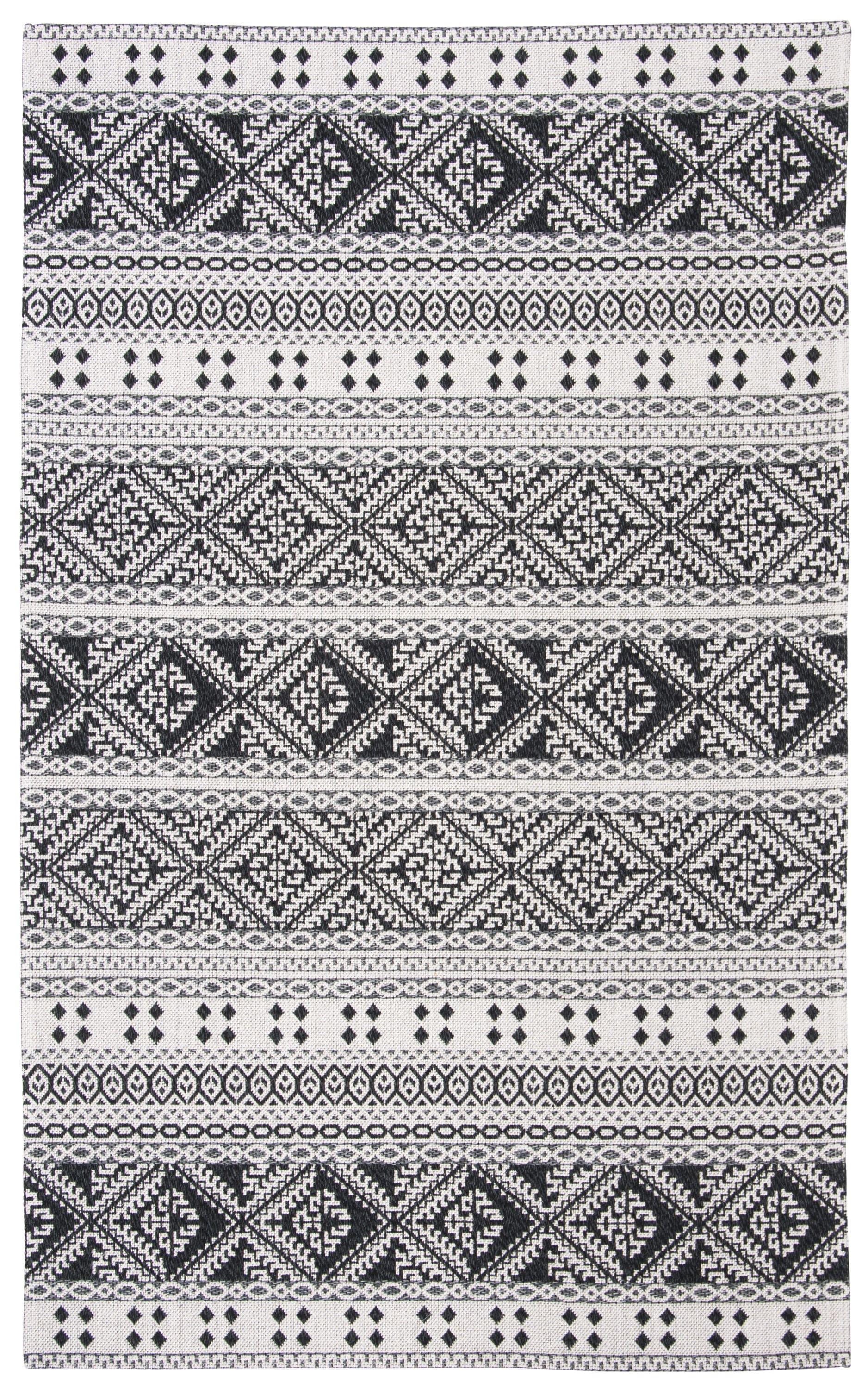 Augustine AGT445 Machine Made Indoor Area Rug - Black/Cream - 8'x10' - Safavieh