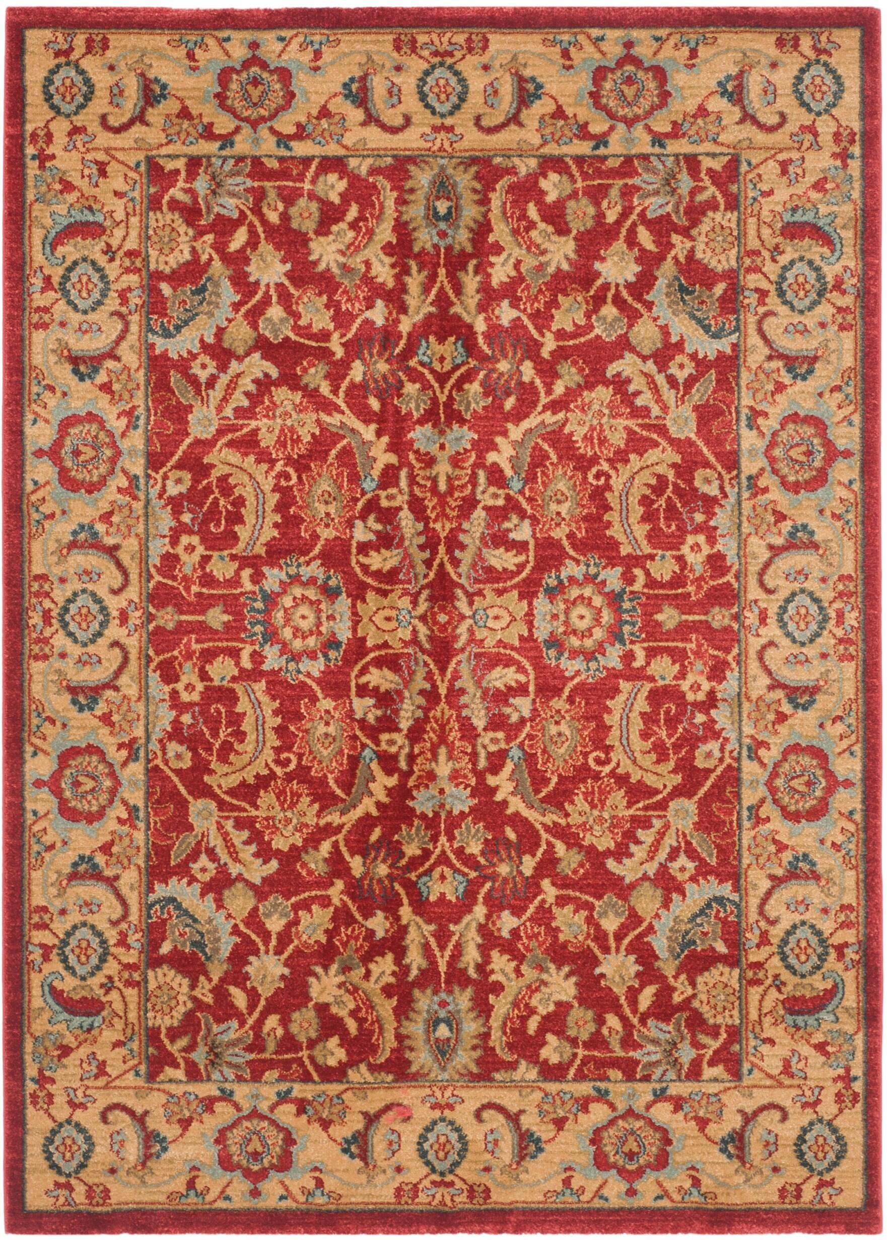 Mahal MAH699 Power Loomed Indoor Accent Rug - Red/Natural - 3'x5' - Safavieh.