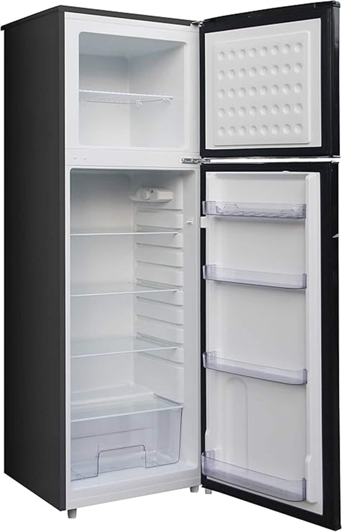 ARCTIC CHEF - 10 Cu Ft Top-Freezer Apartment-size Retro Refrigerator - Black