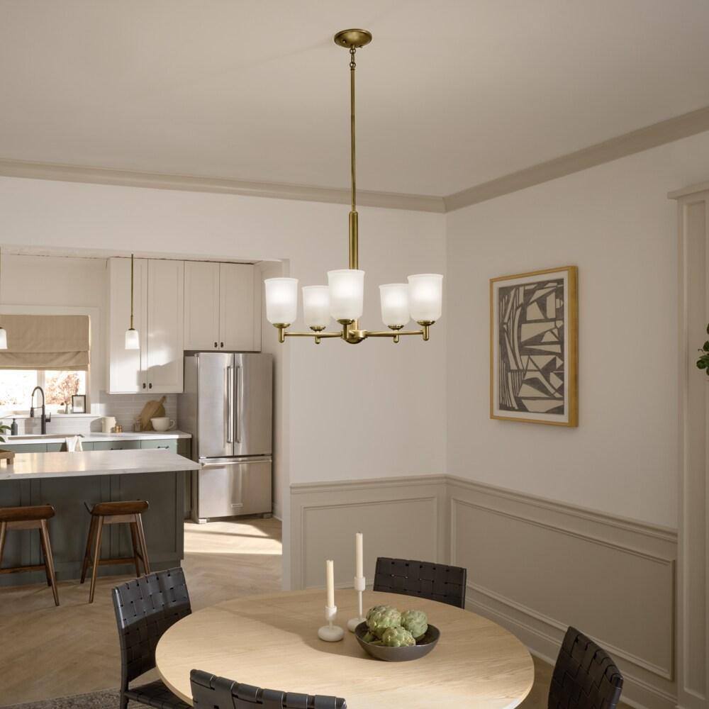 Natural Brass Mini Pendant with Clear Glass Shade