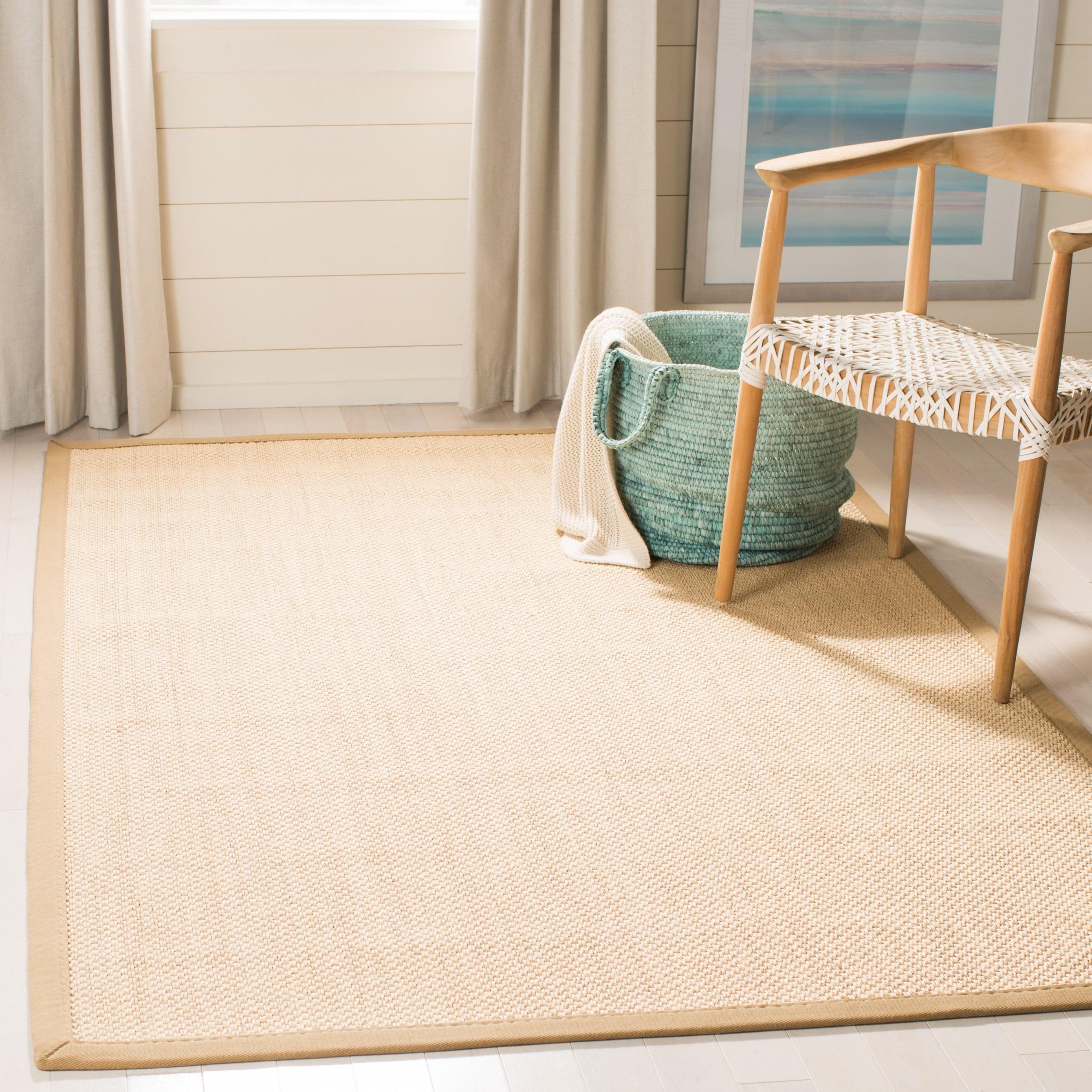 Natural Fiber NF141 Power Loomed Indoor Area Rug - Maize/Linen - 6'x9' - Safavieh.