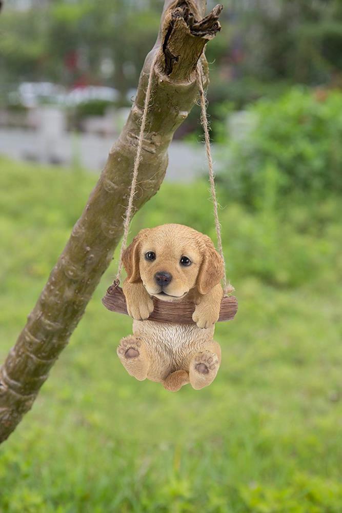 Hi-Line Gift Ltd. Hanging Golden Retriever Puppy Statue