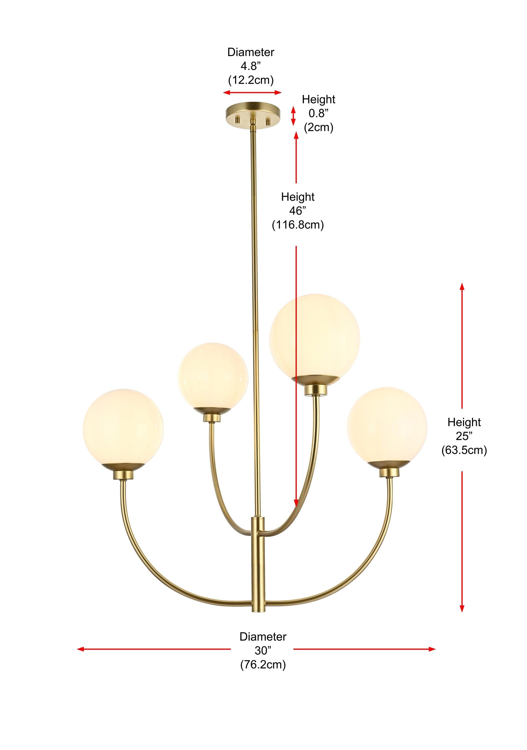 Elegant Lighting Nyomi 36-Inch Chrome Chandelier with Minimalist Look